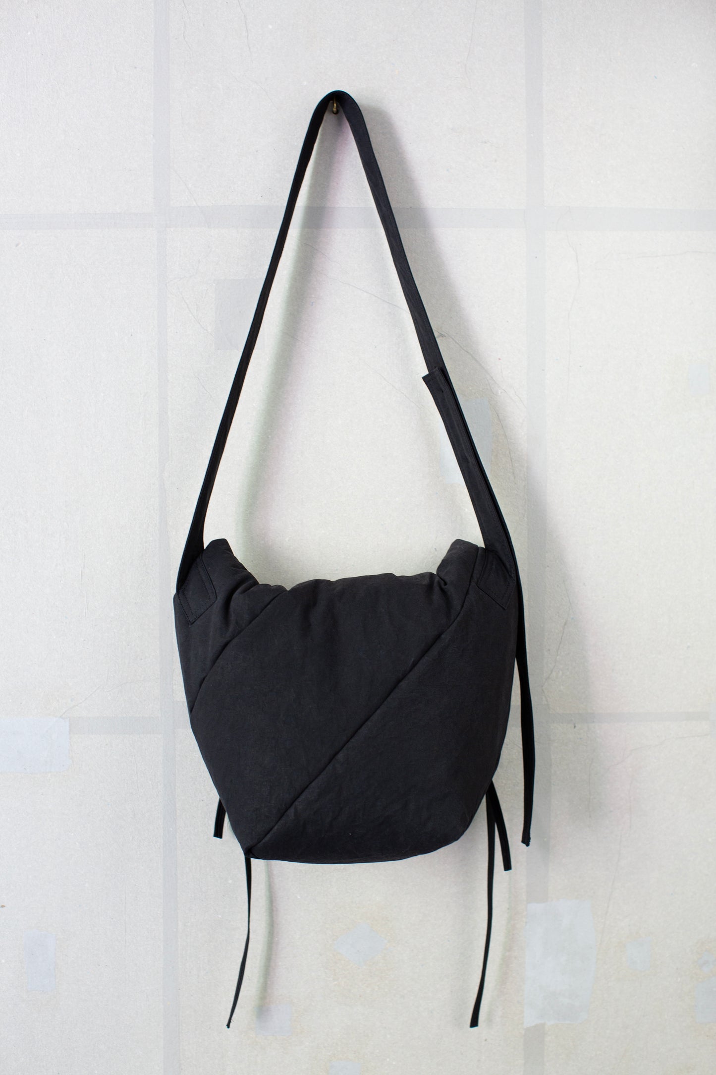BAG#46 - PADDED DEEP BLACK TIME WASHED CANVAS