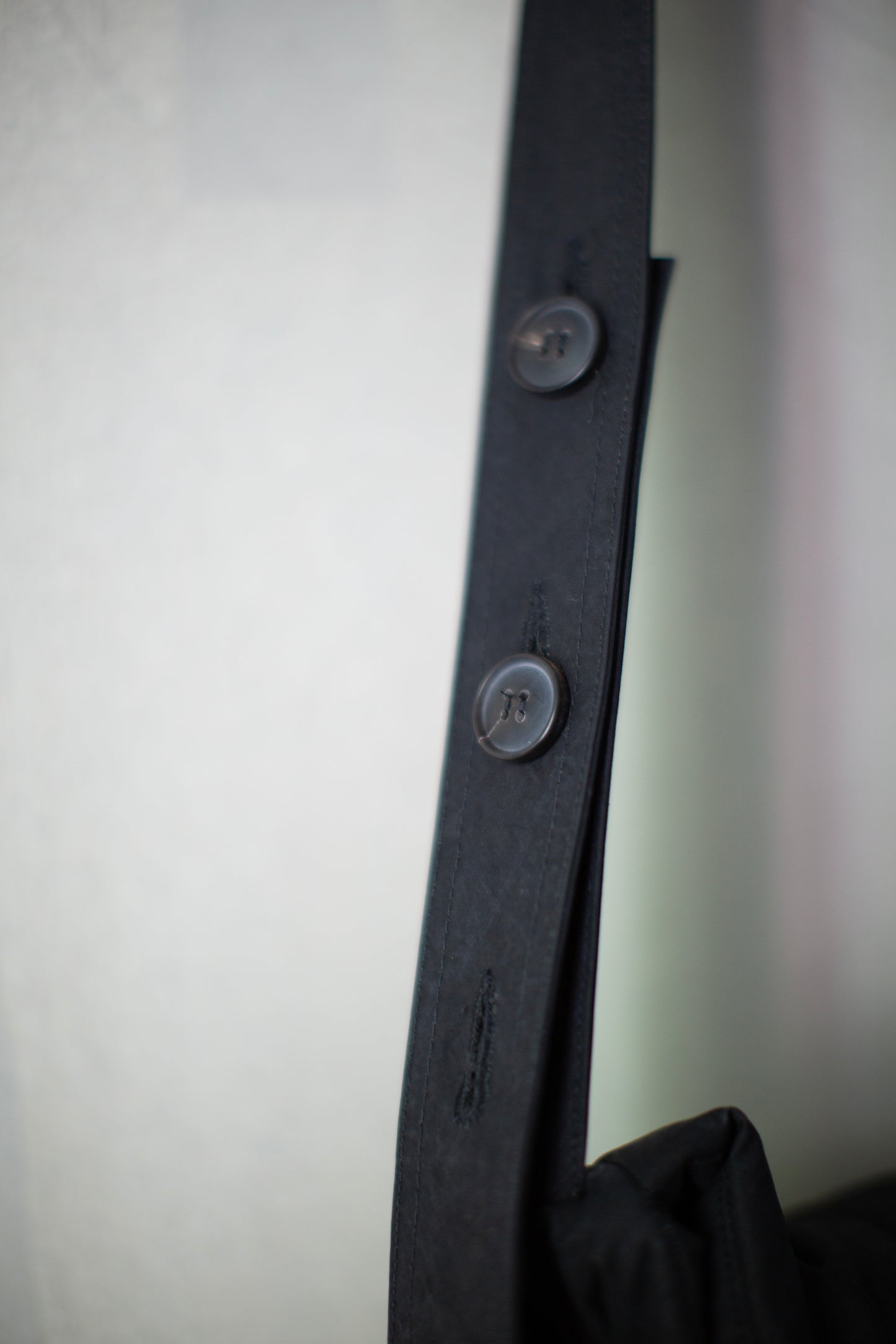 BAG#46 - PADDED DEEP BLACK TIME WASHED CANVAS