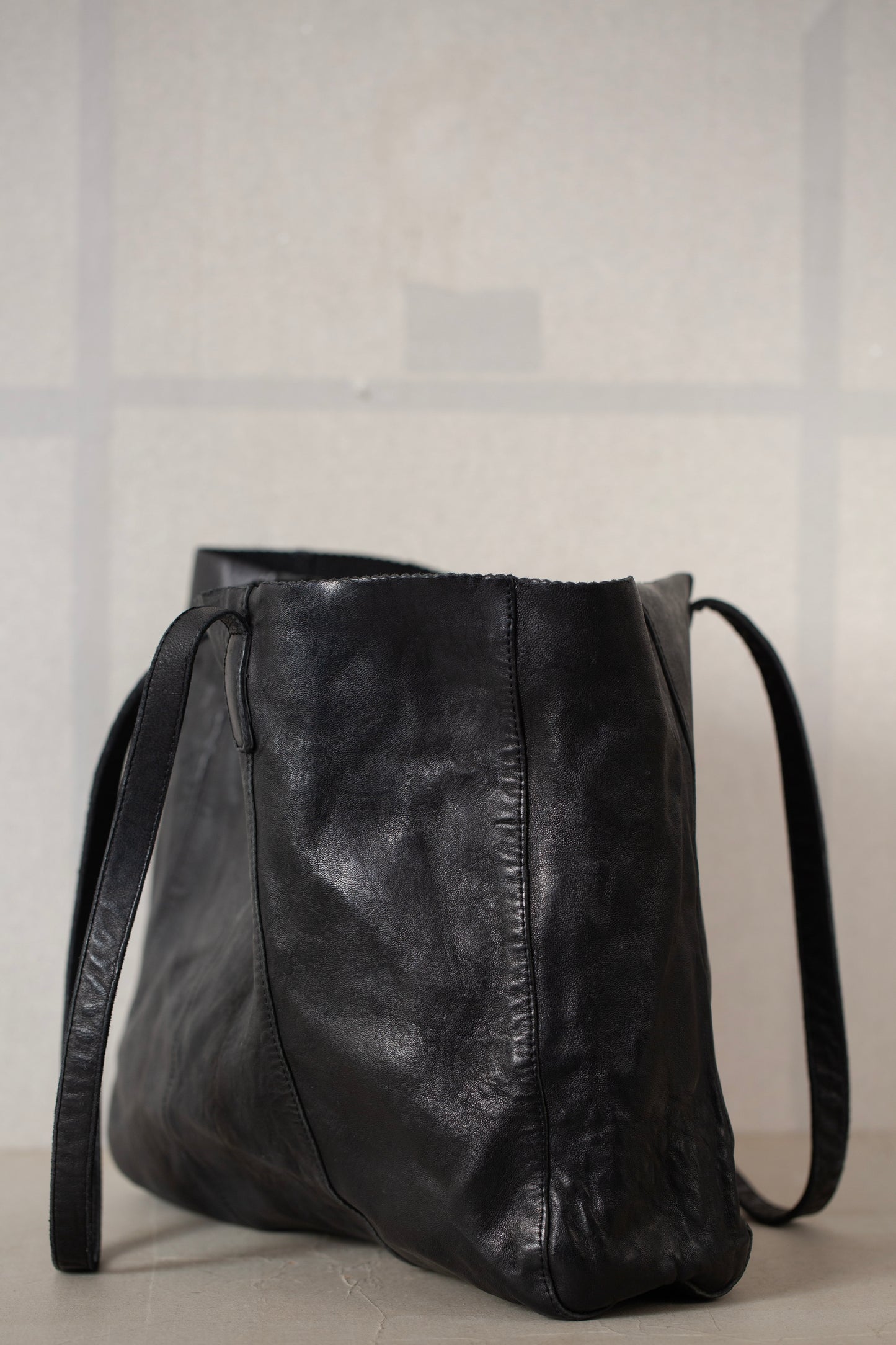 Large Black Leather Bag