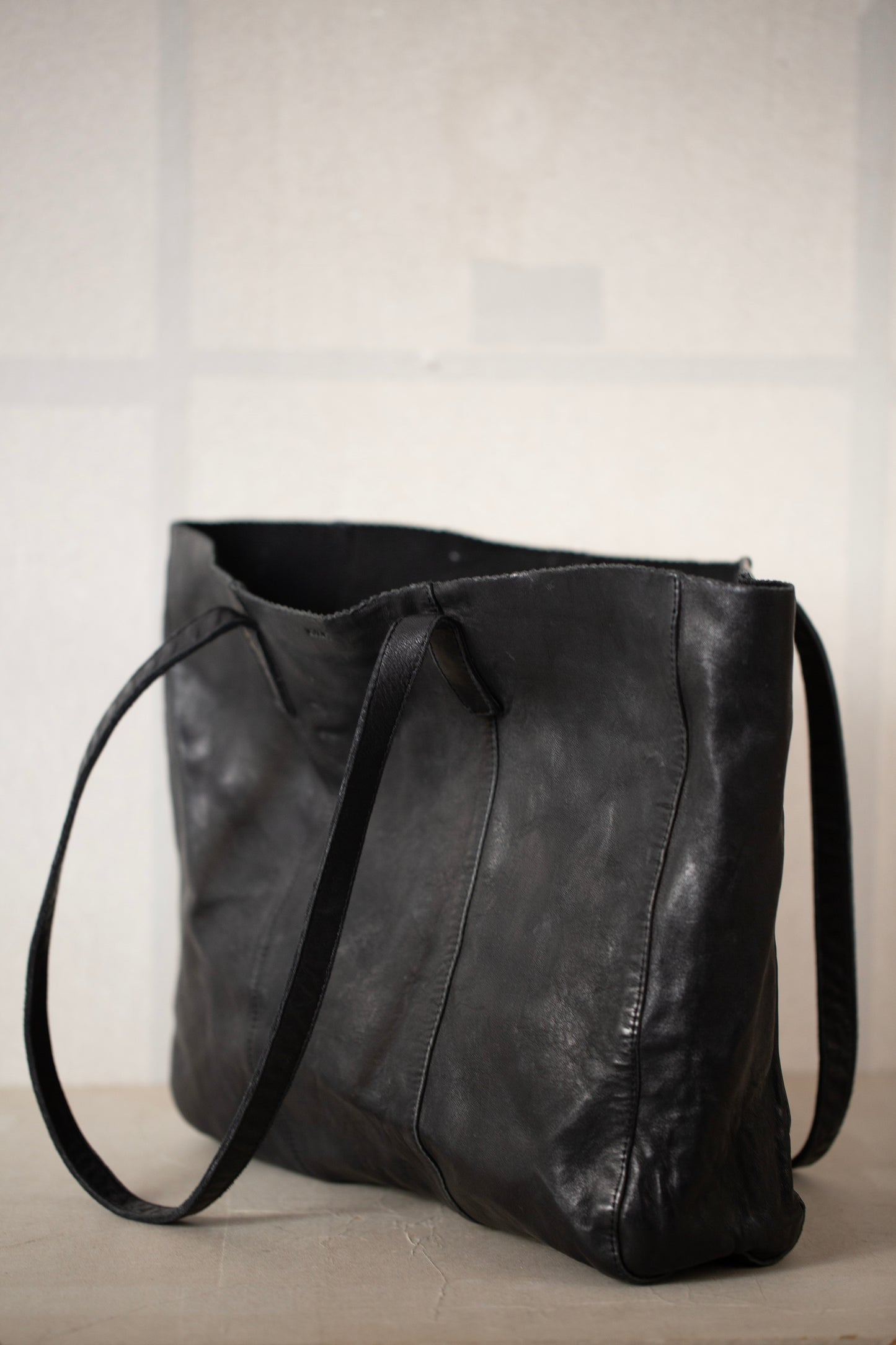 Large Black Leather Bag