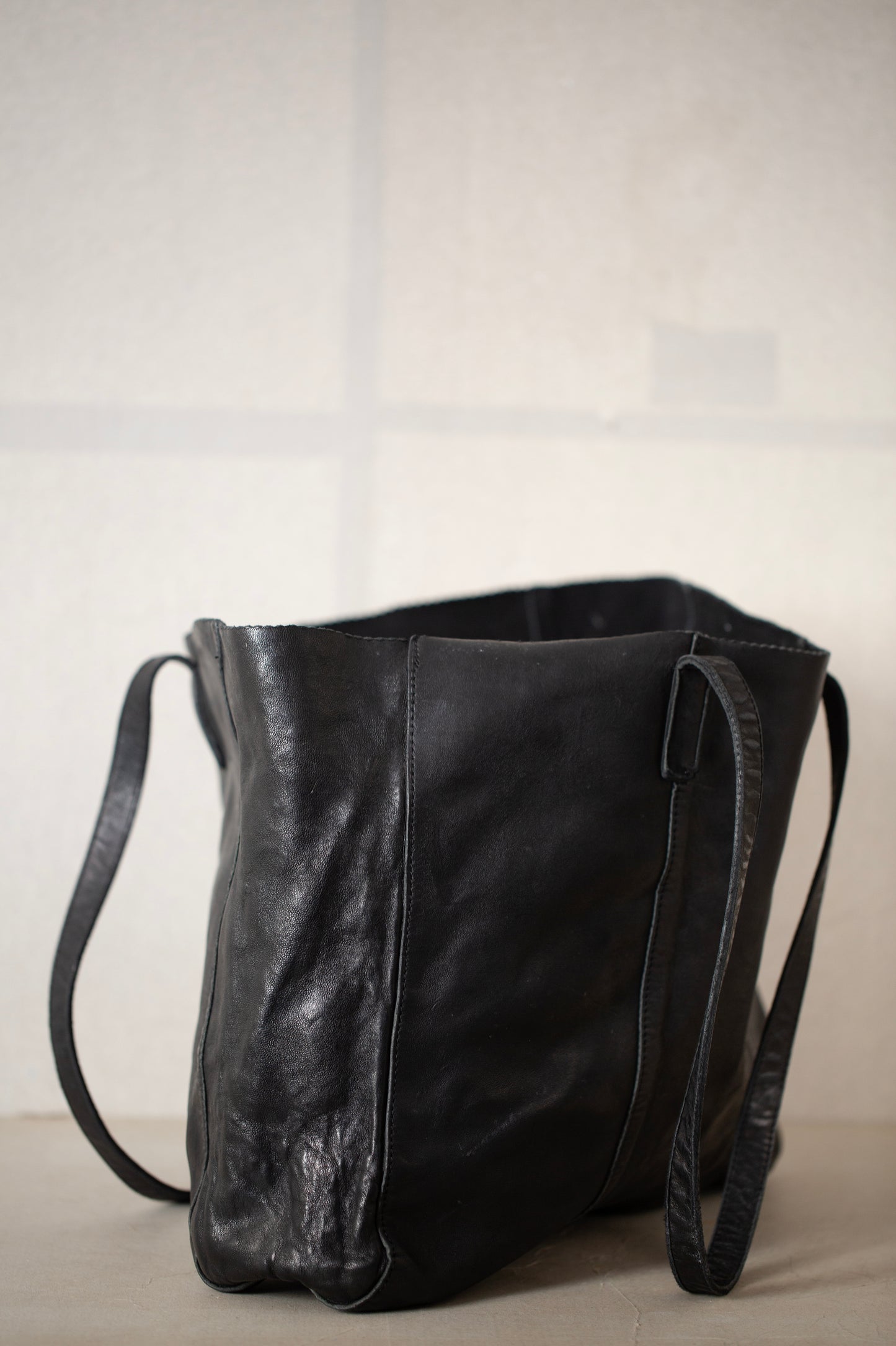 Large Black Leather Bag