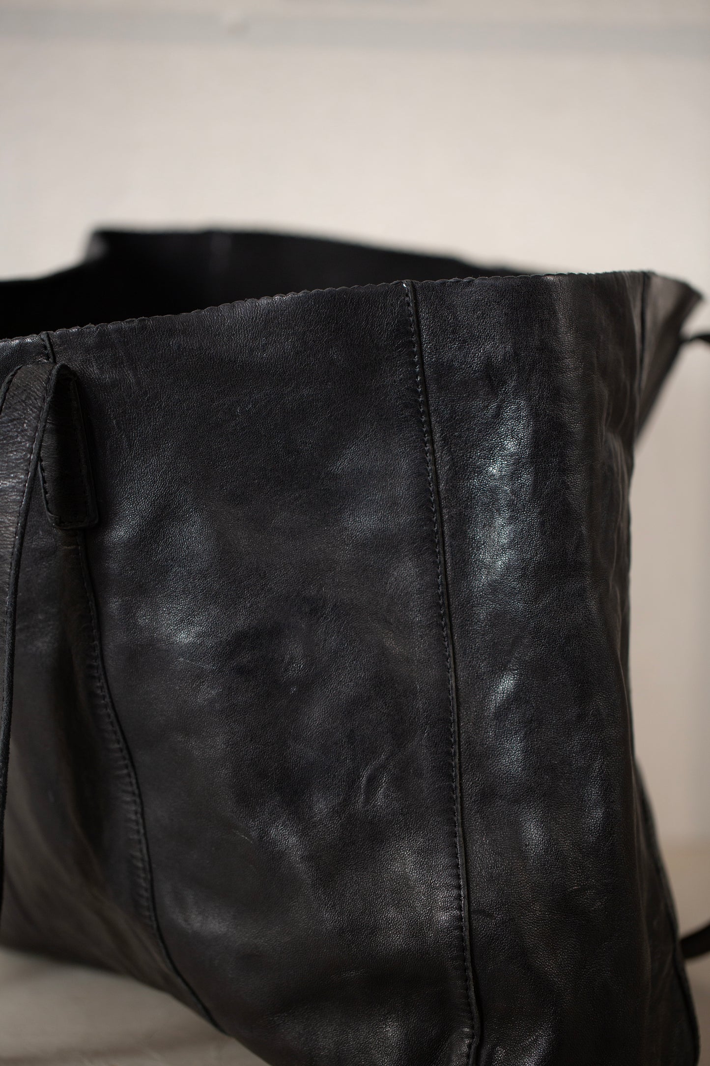 Large Black Leather Bag