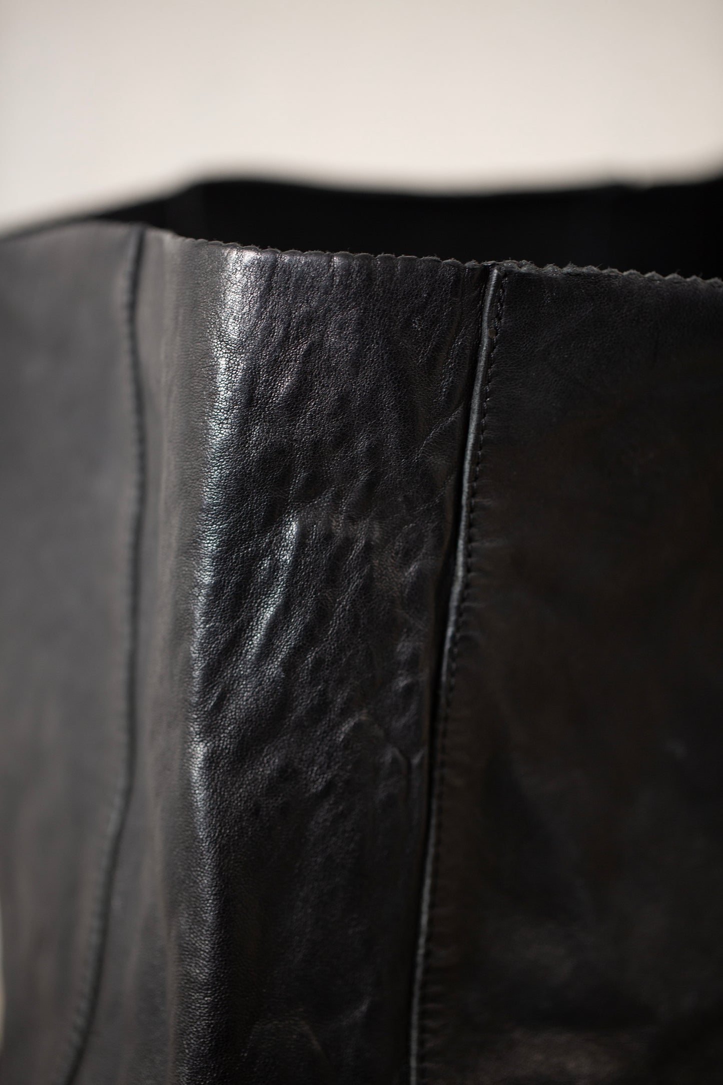 Large Black Leather Bag
