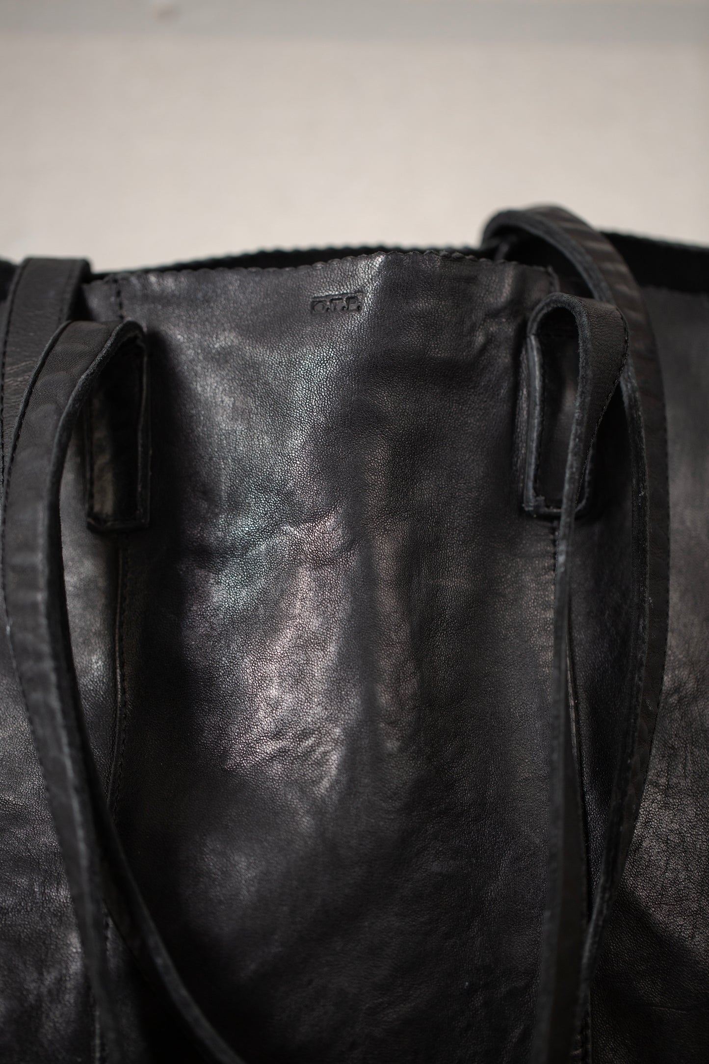 Large Black Leather Bag
