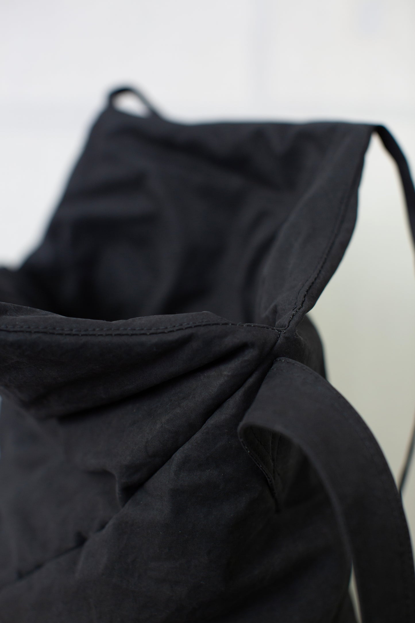 BAG#46 - PADDED DEEP BLACK TIME WASHED CANVAS