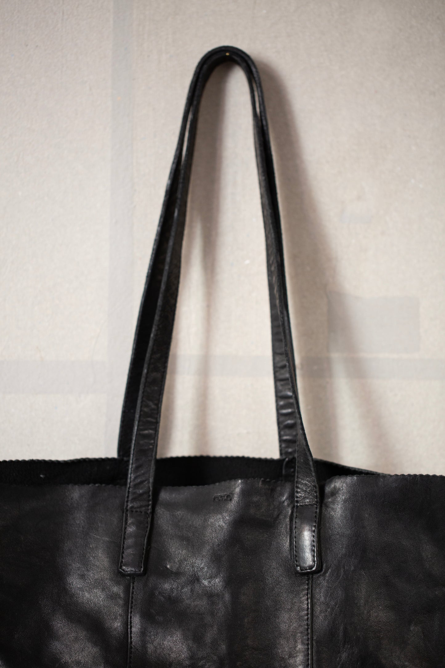 Large Black Leather Bag