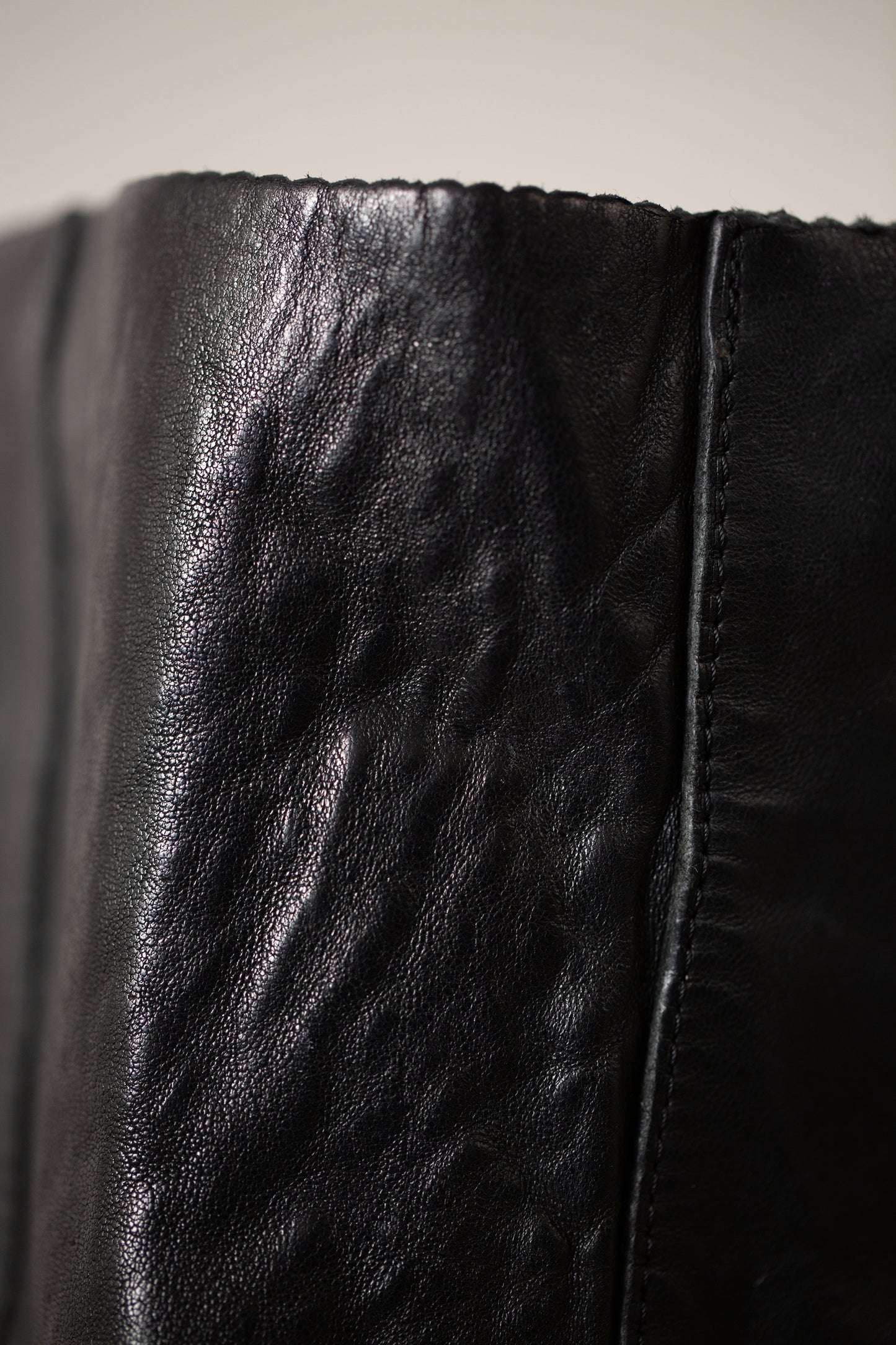 Large Black Leather Bag