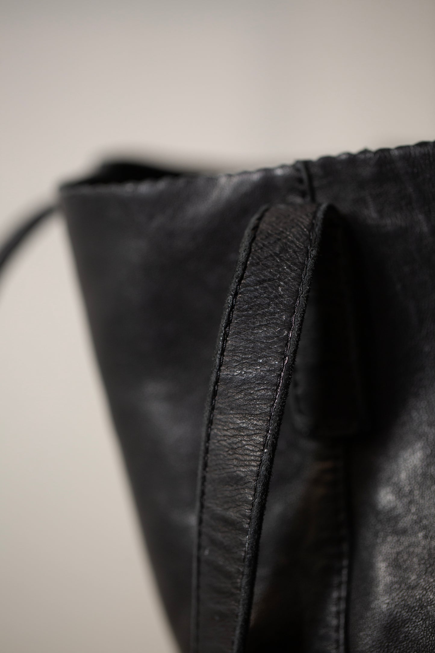 Large Black Leather Bag