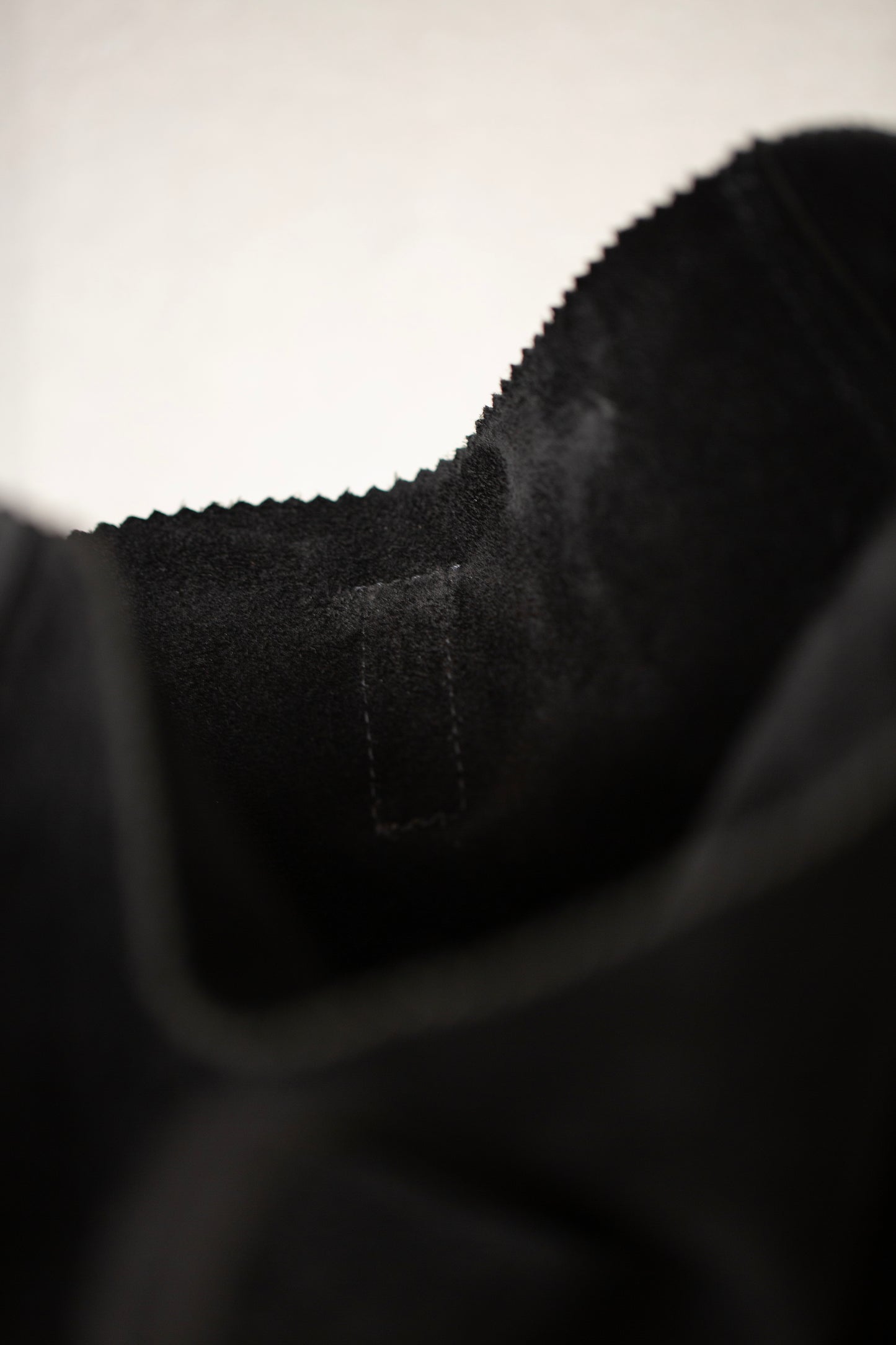 Deep Black Nubuck Tote Bag