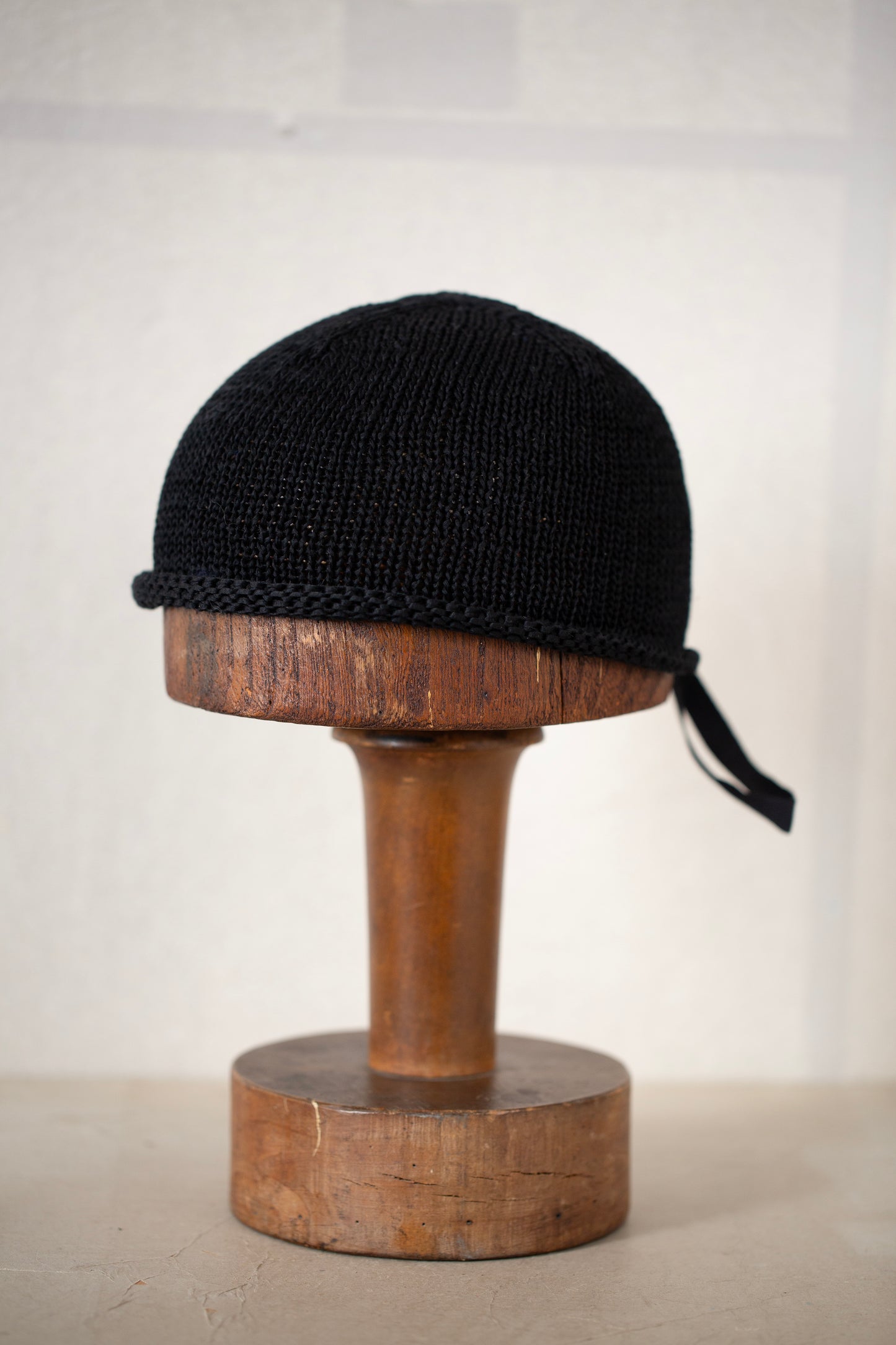 Black hand knitted beanie