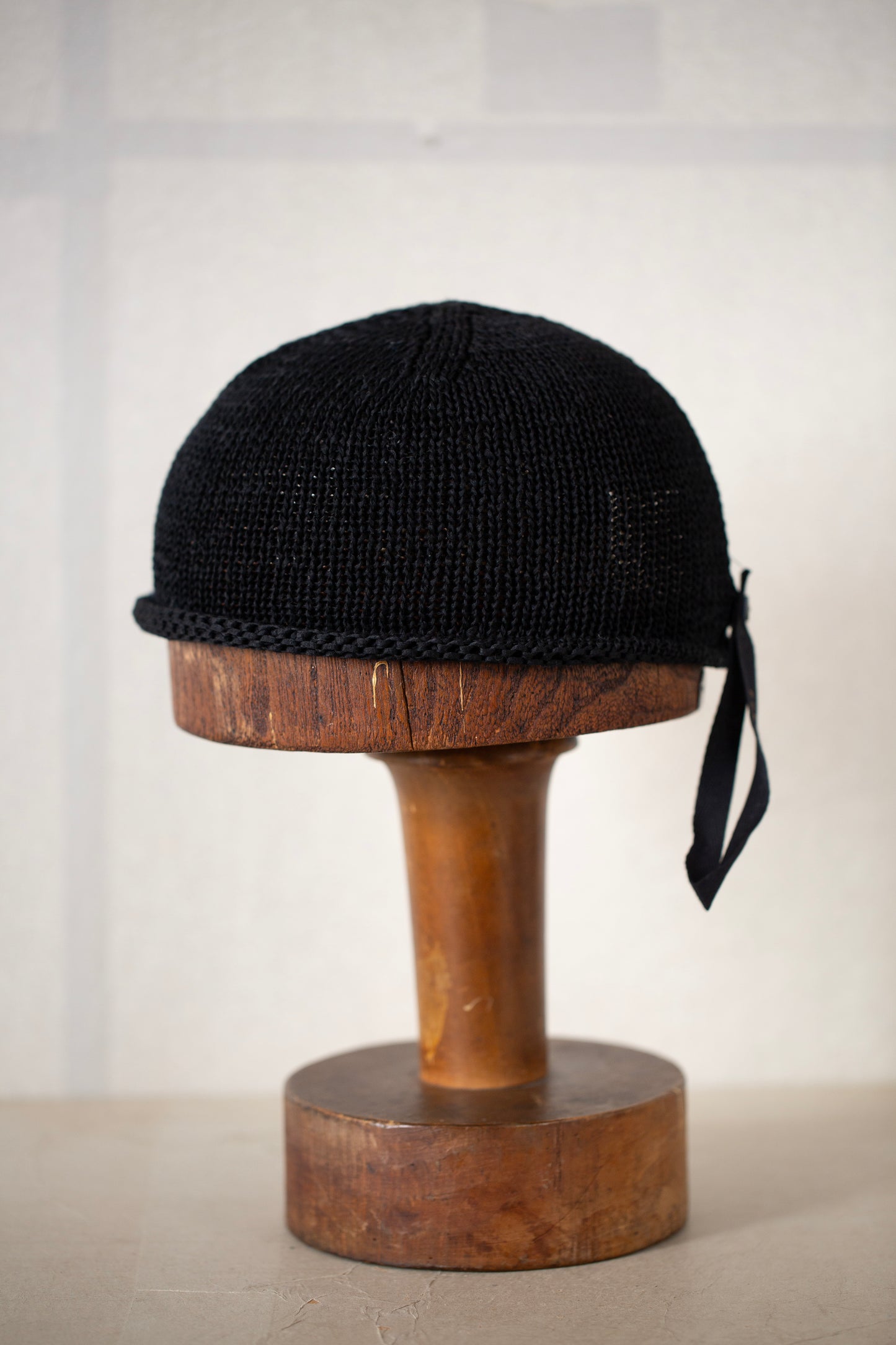 Black hand knitted beanie