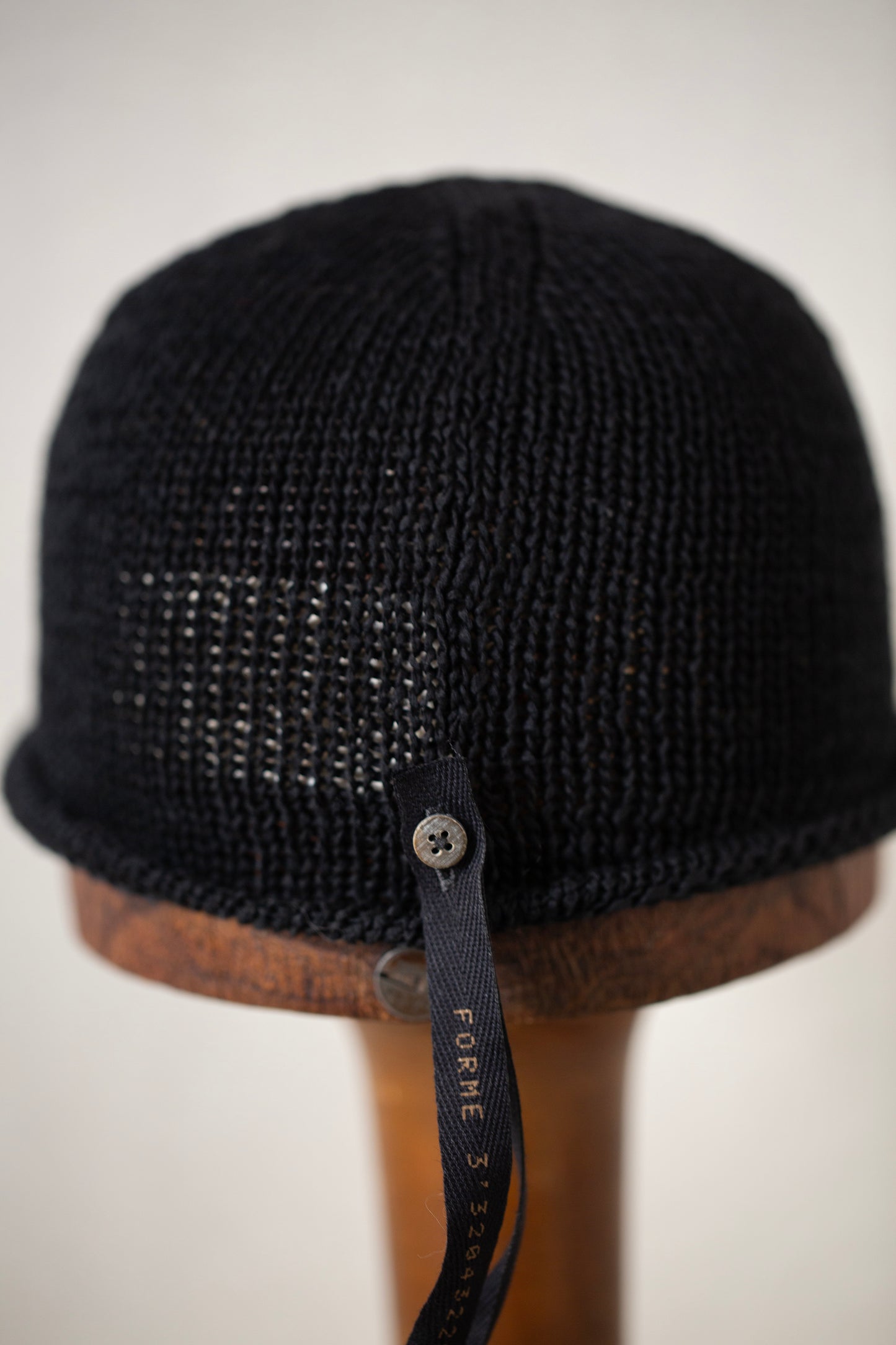 Black hand knitted beanie
