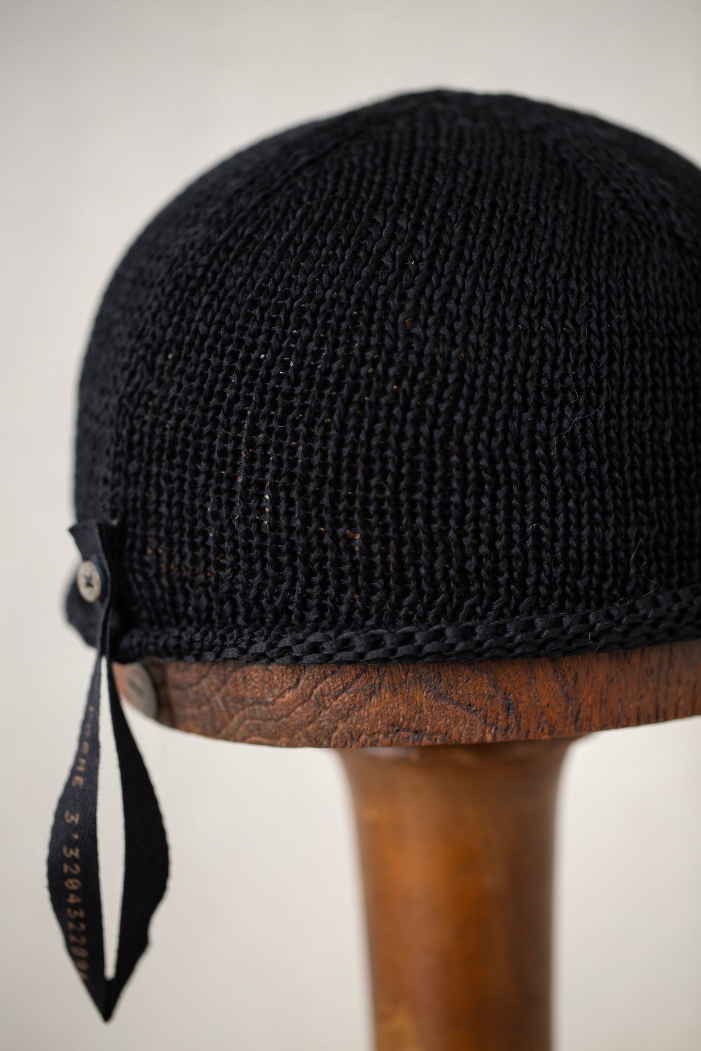 Black hand knitted beanie
