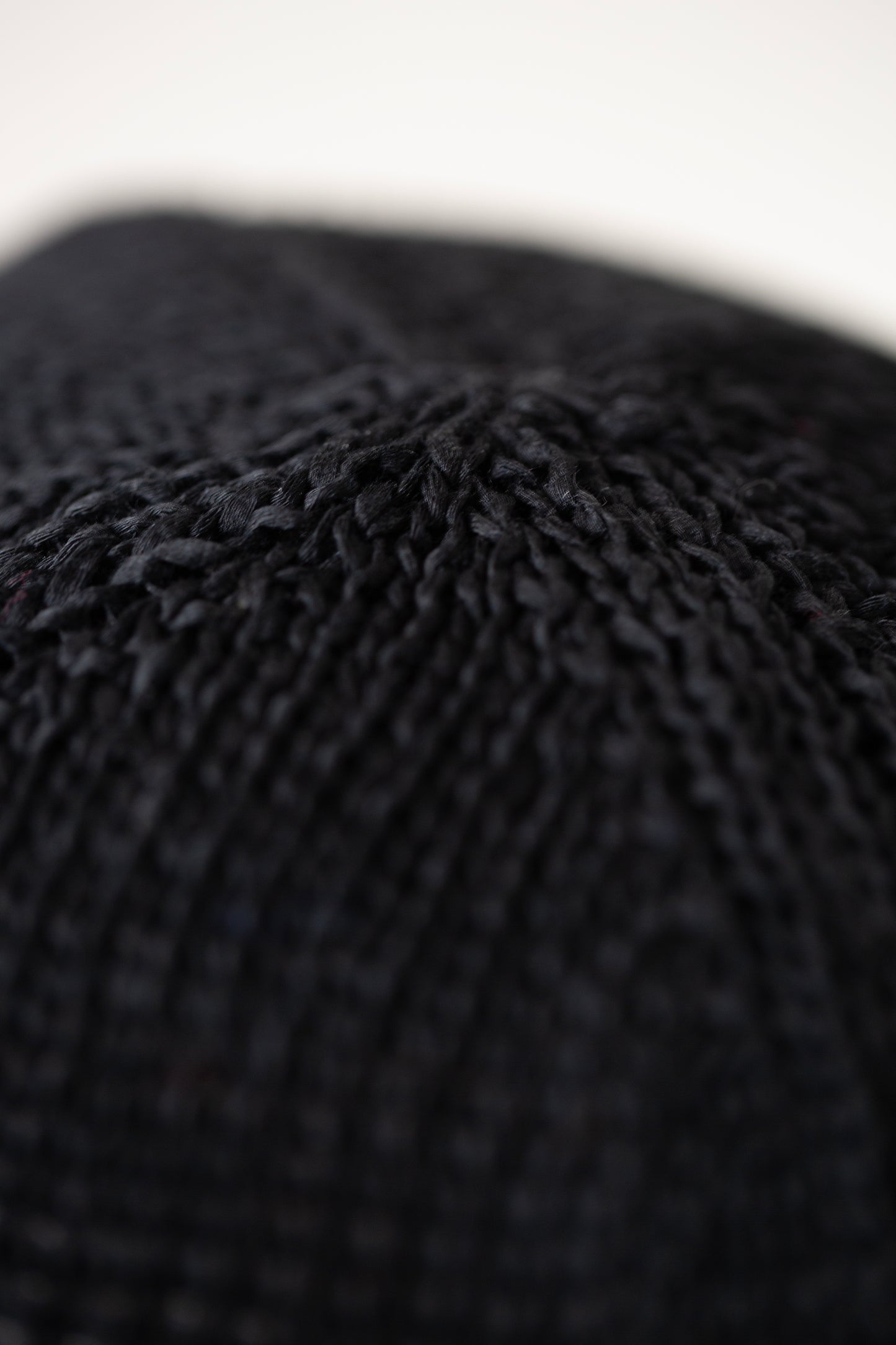 Black hand knitted beanie