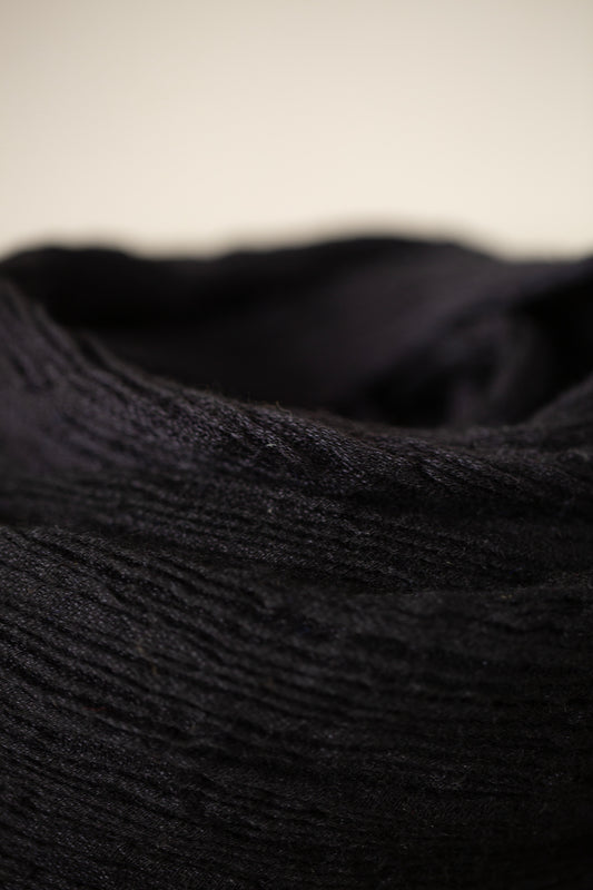 Black Feather Ripples Scarf
