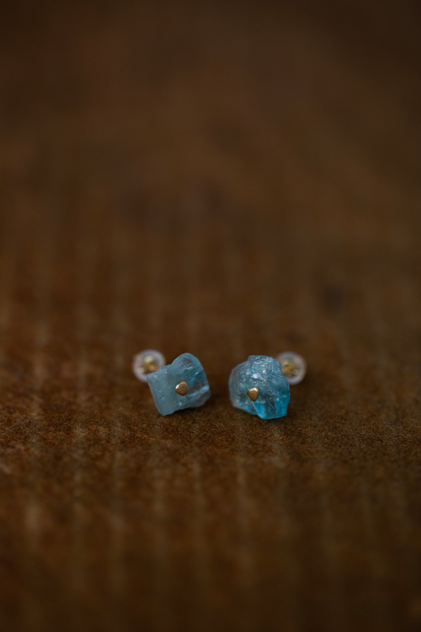 Rough Apatite earrings