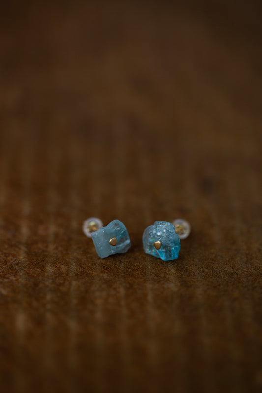 Rough Apatite earrings