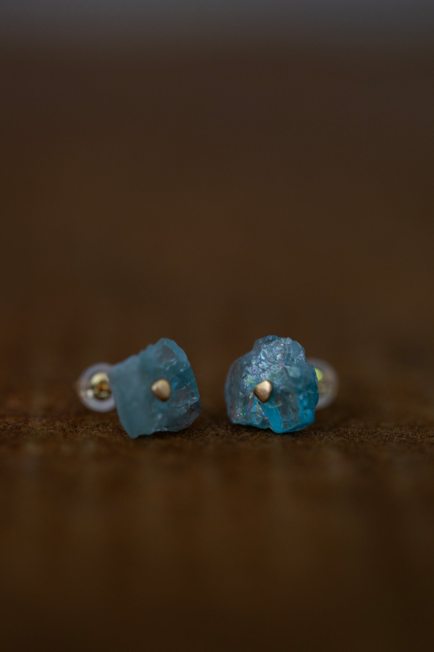 Rough Apatite earrings