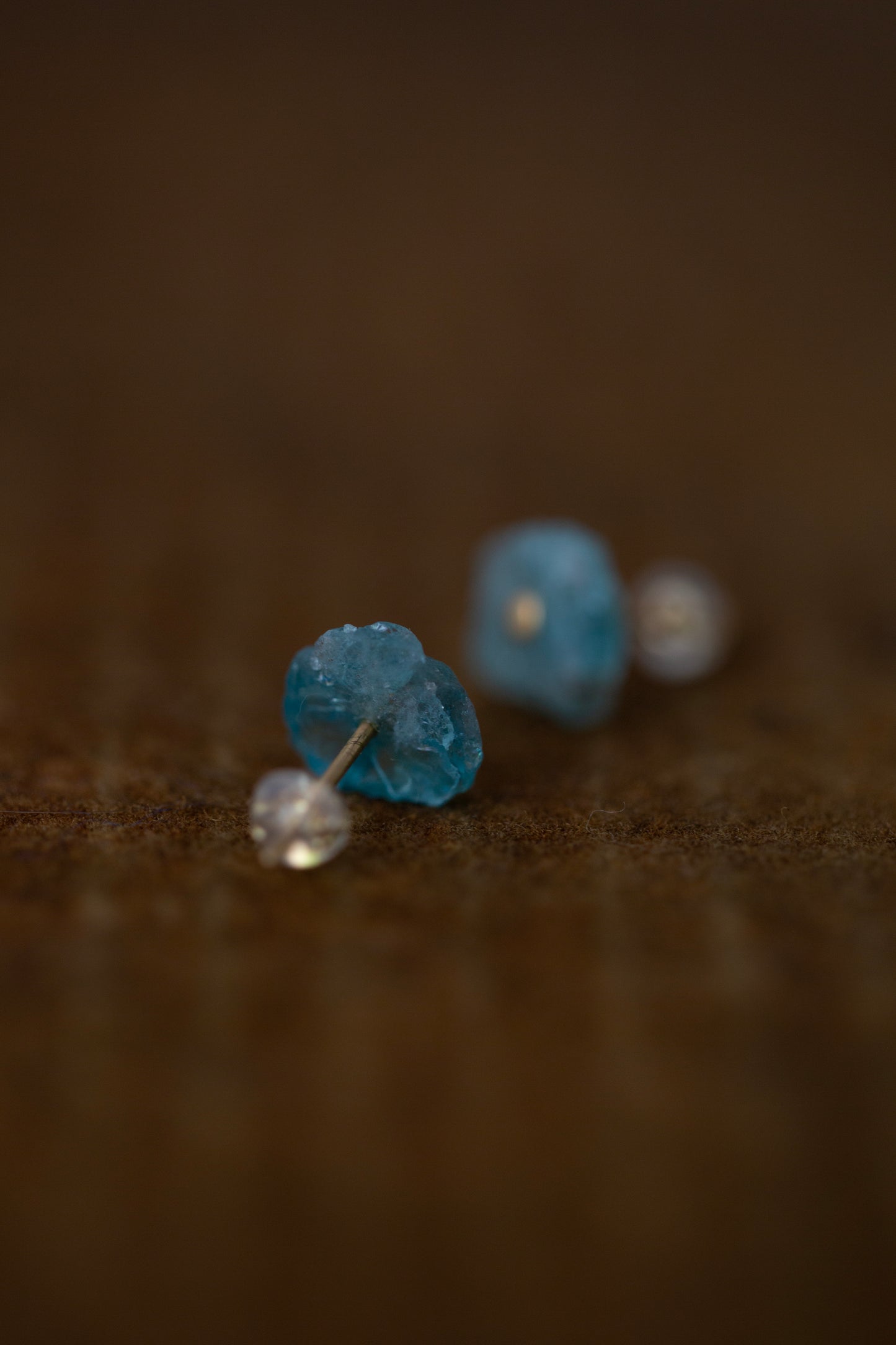 Rough Apatite earrings