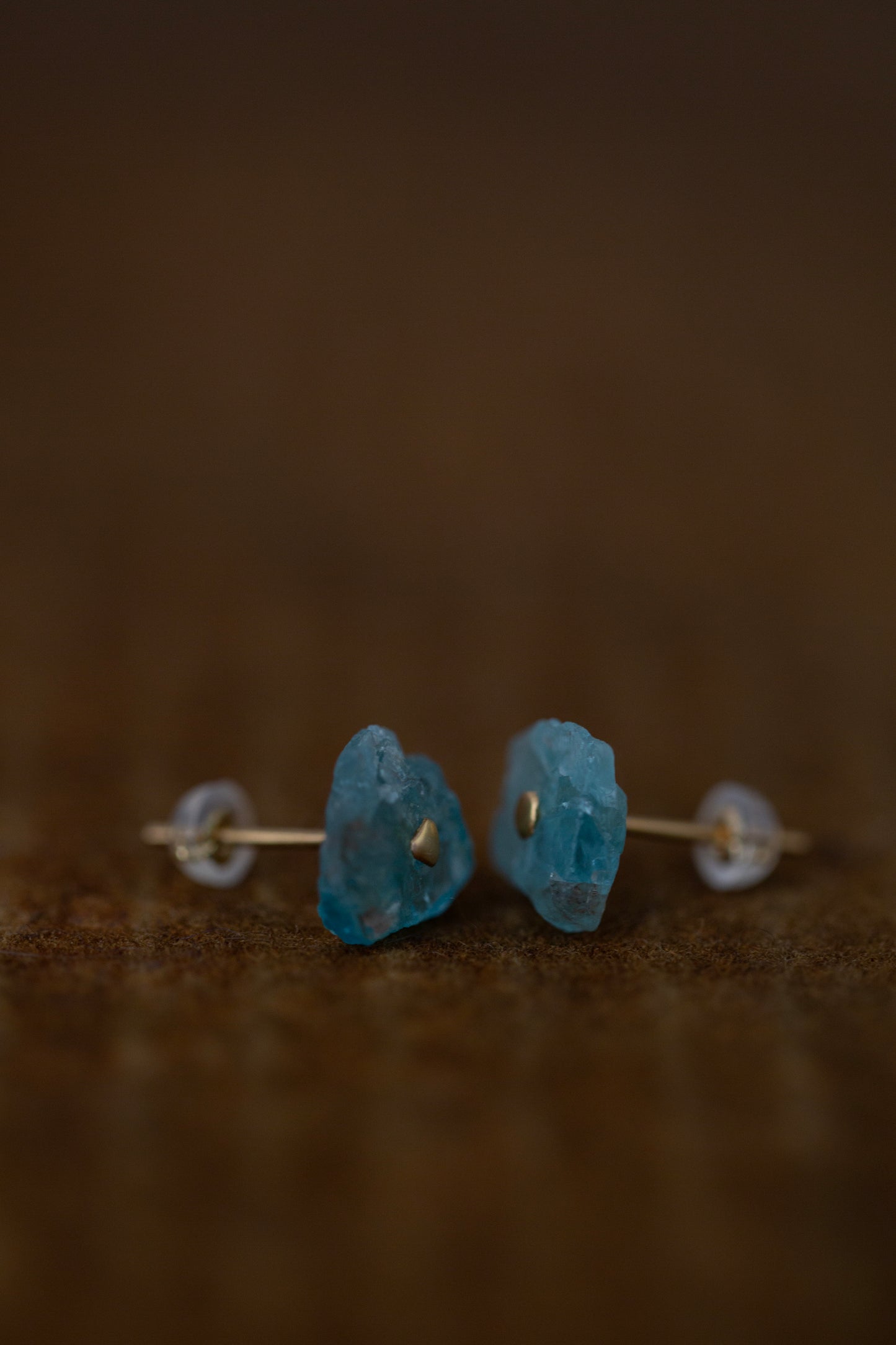 Rough Apatite earrings