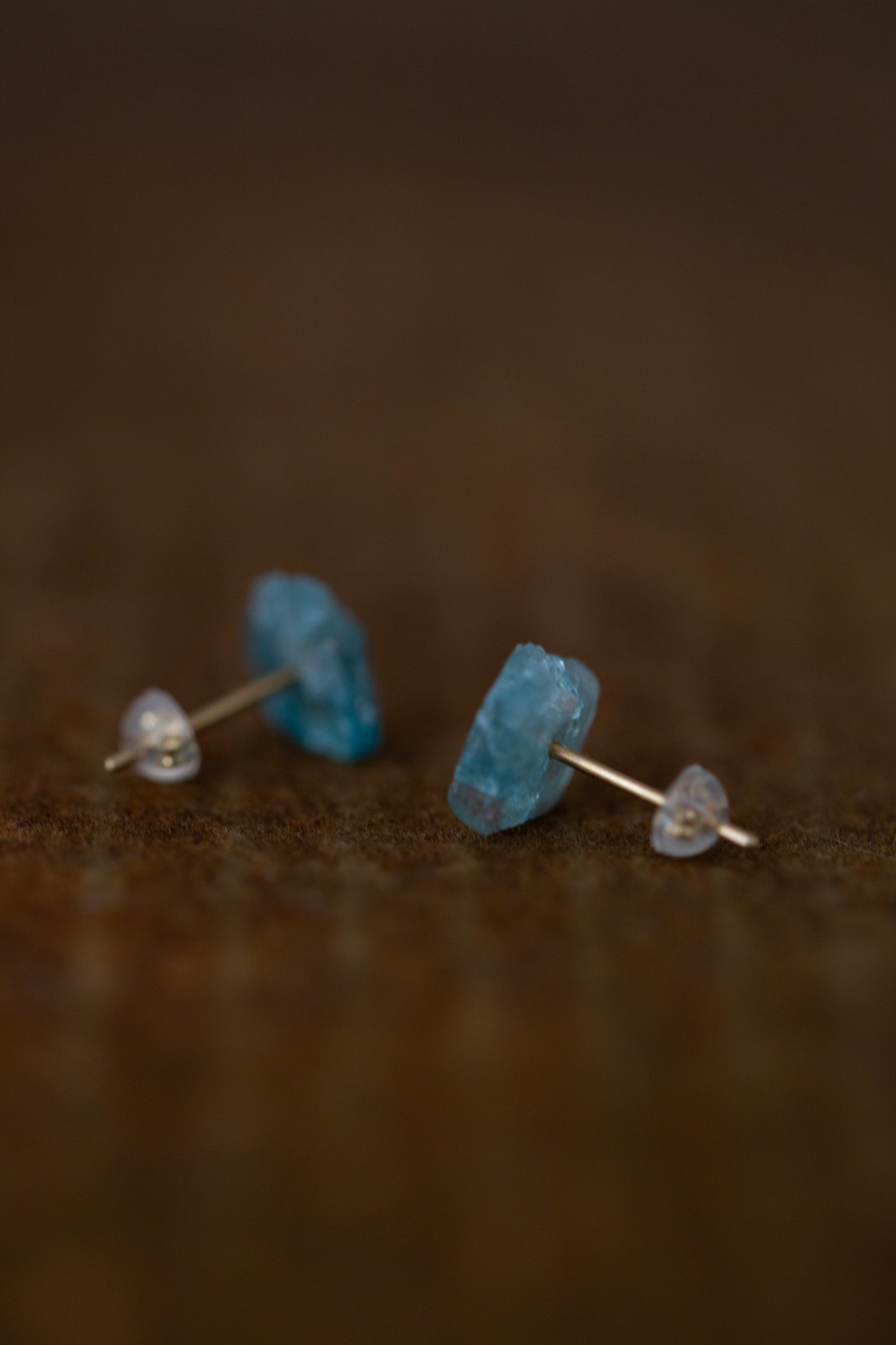 Rough Apatite earrings