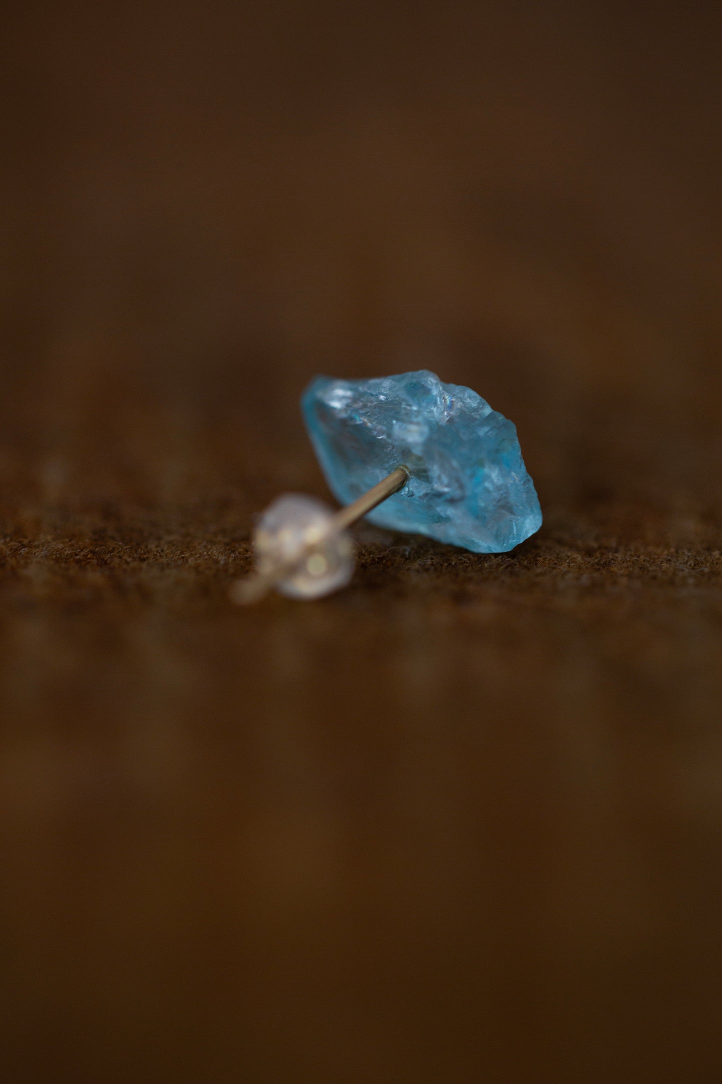Rough Apatite earring