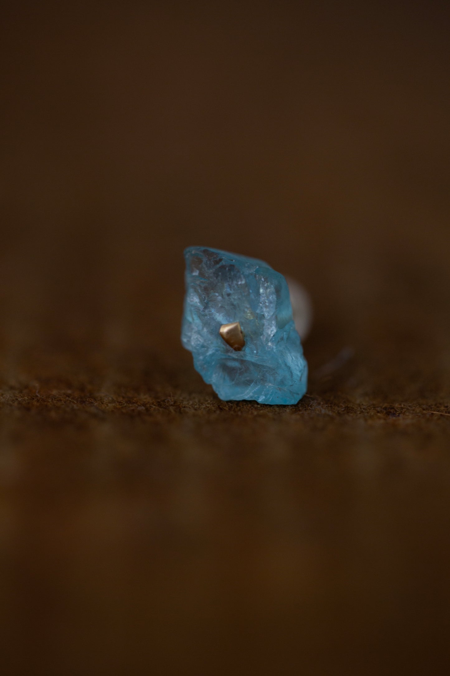 Rough Apatite earring