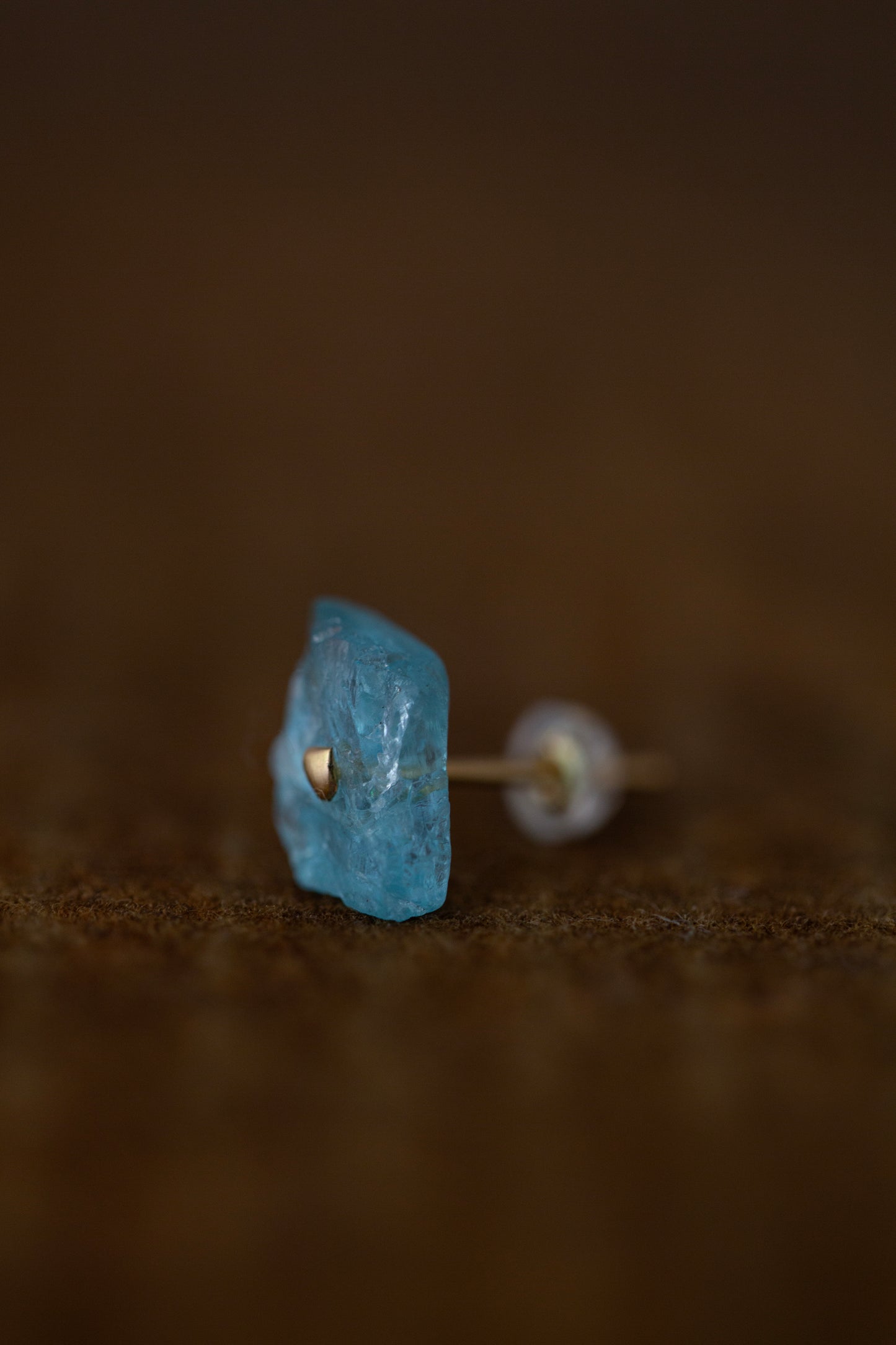 Rough Apatite earring