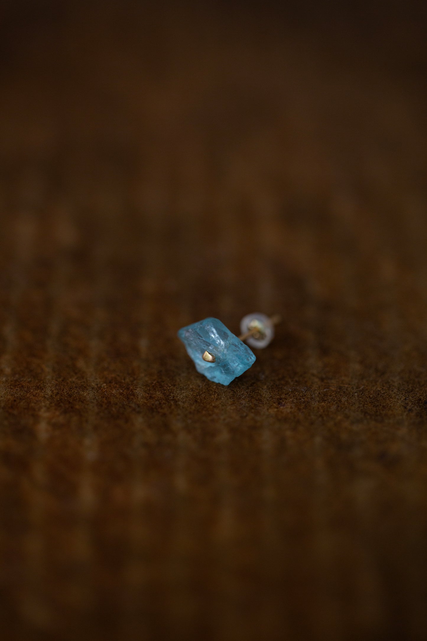 Rough Apatite earring