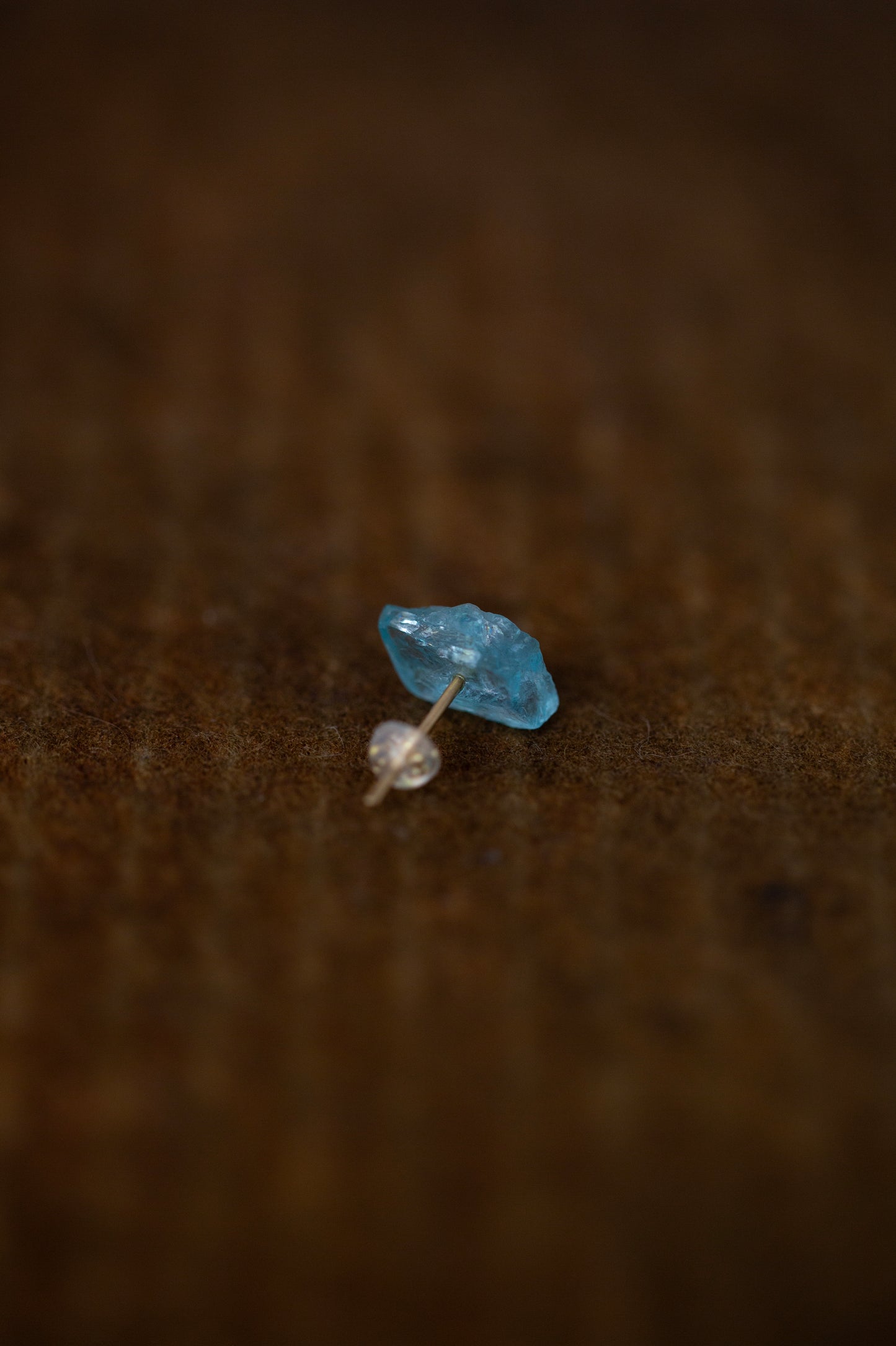Rough Apatite earring