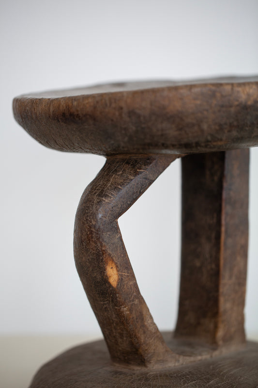 Tonga, hand carved wooden stool, Zambia