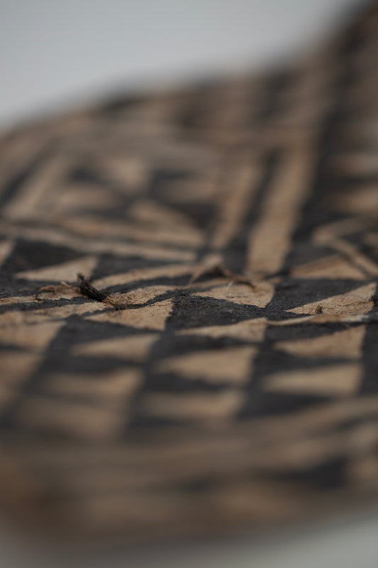 African 'Tapa' bark cloth with bogolan painted motive (123cm x 21cm)