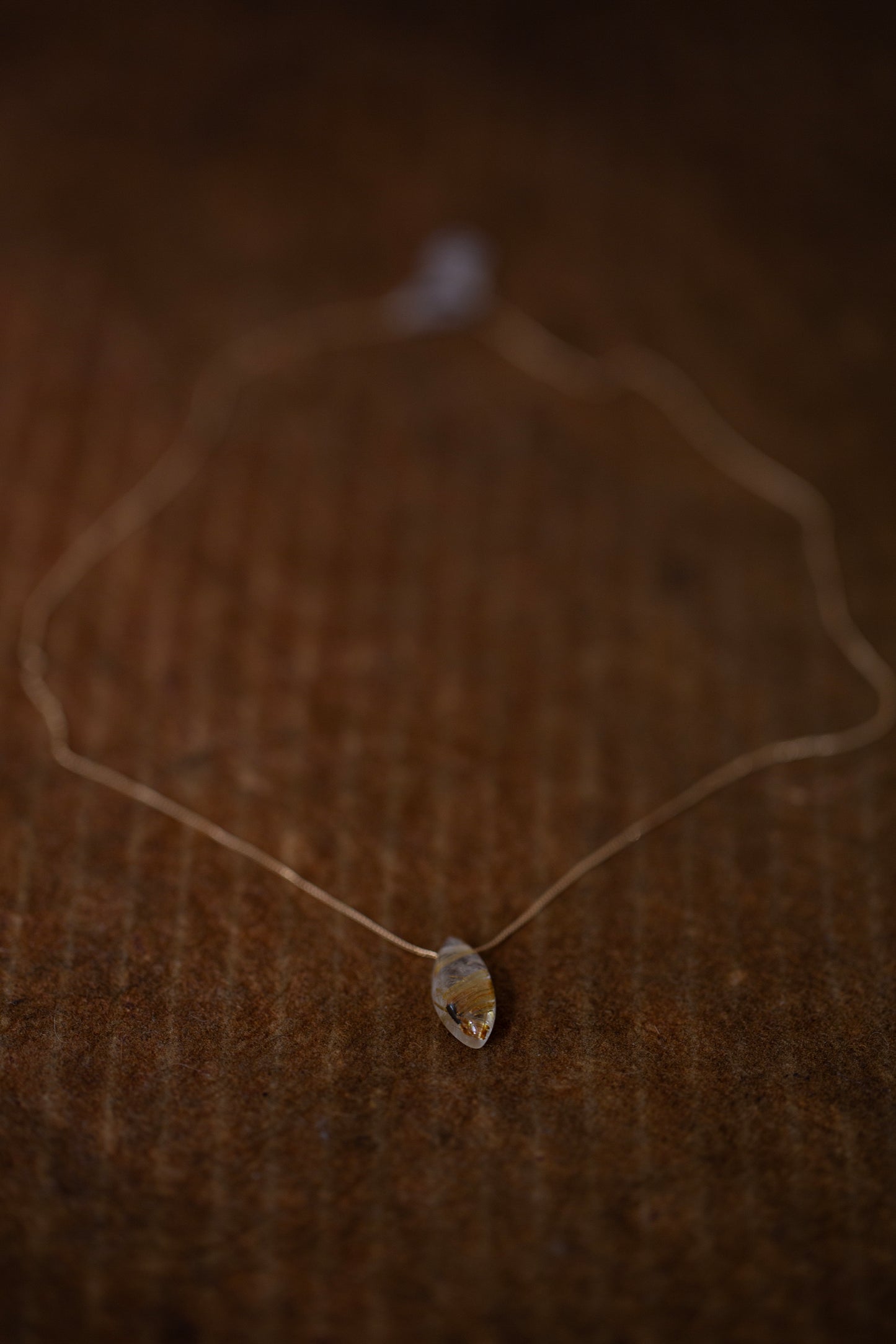 Rutile quartz pendant necklace