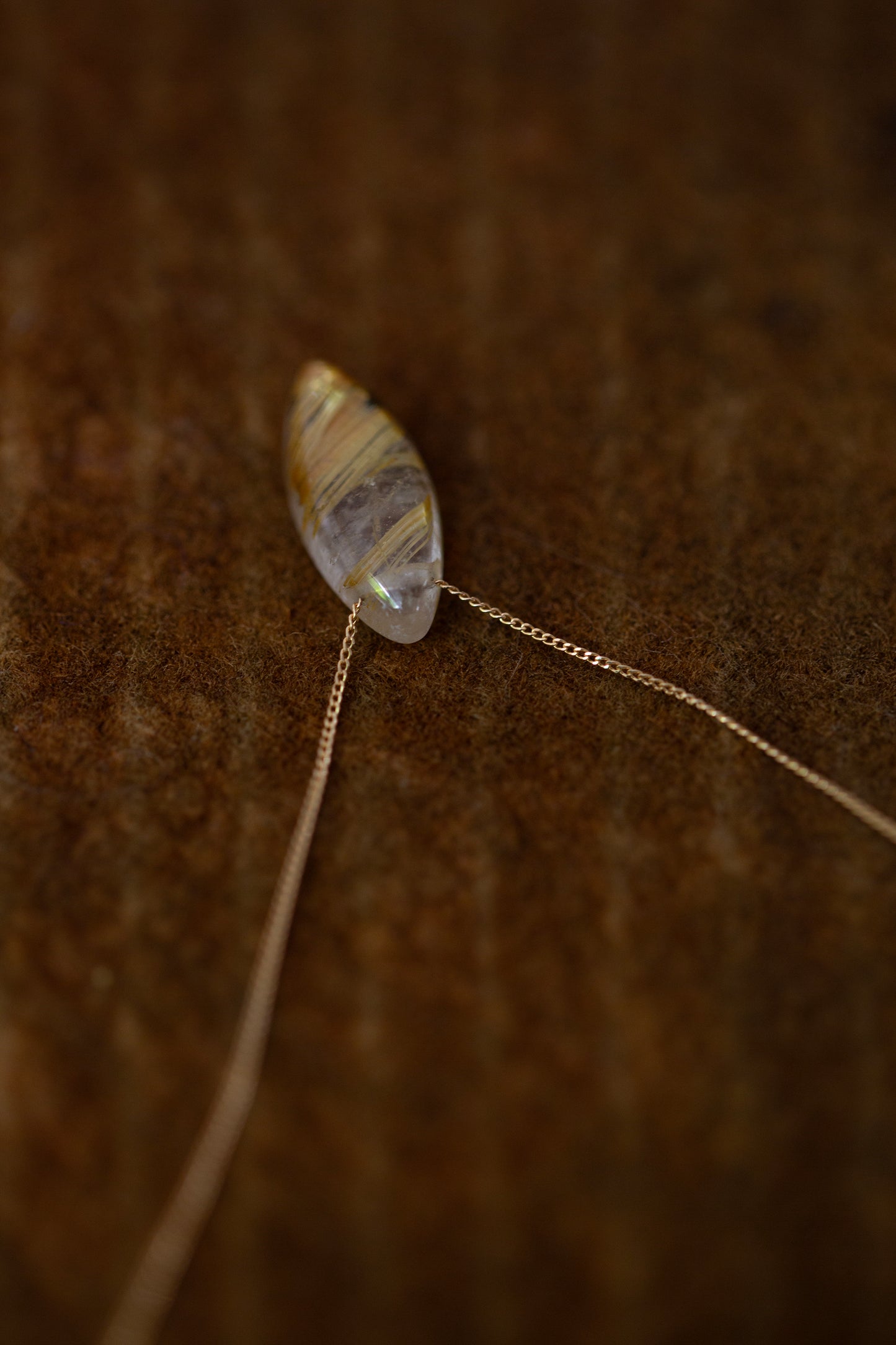 Rutile quartz pendant necklace