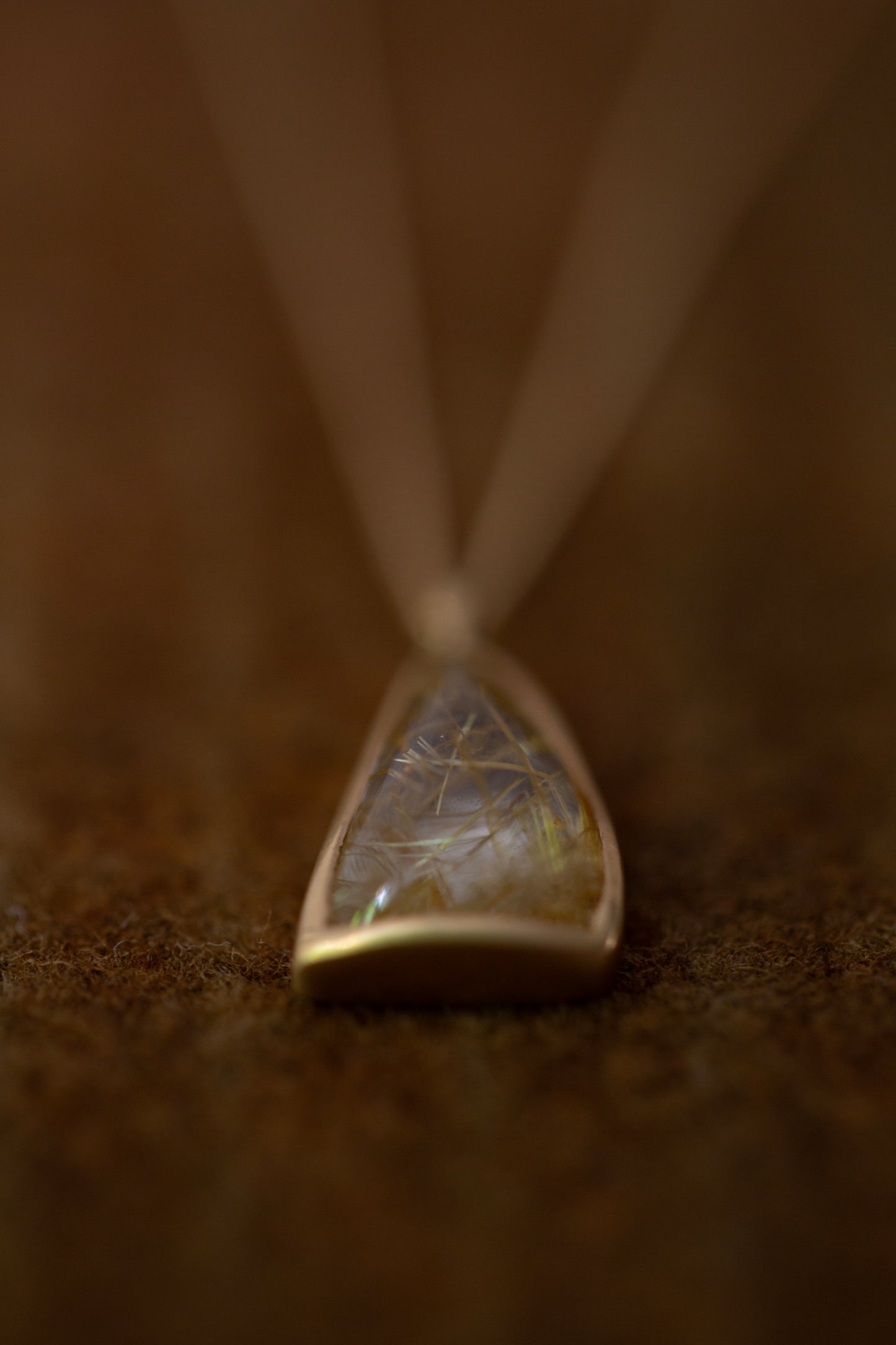 Rutile quartz necklace