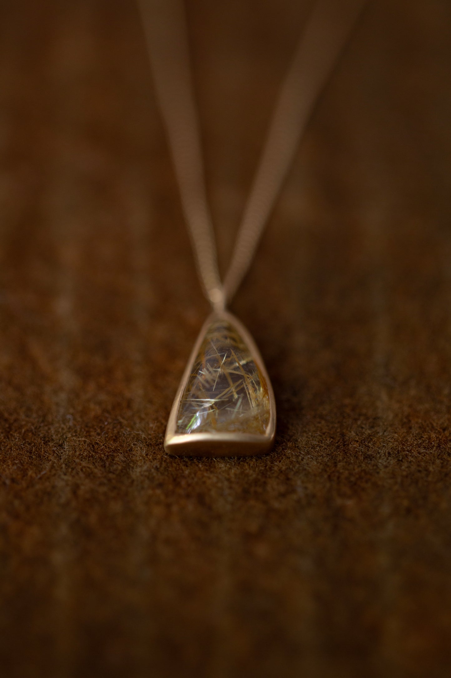 Rutile quartz necklace