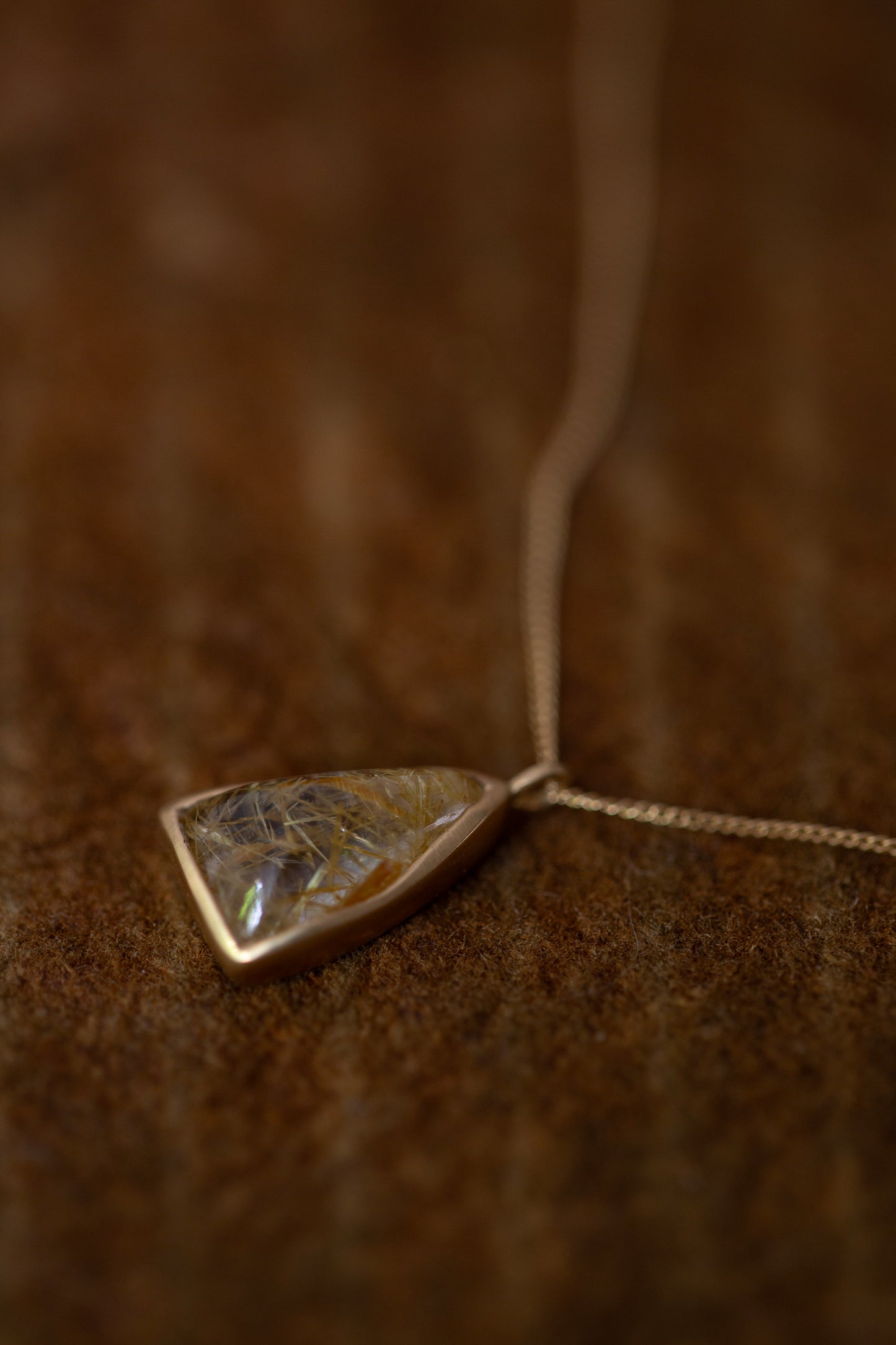 Rutile quartz necklace