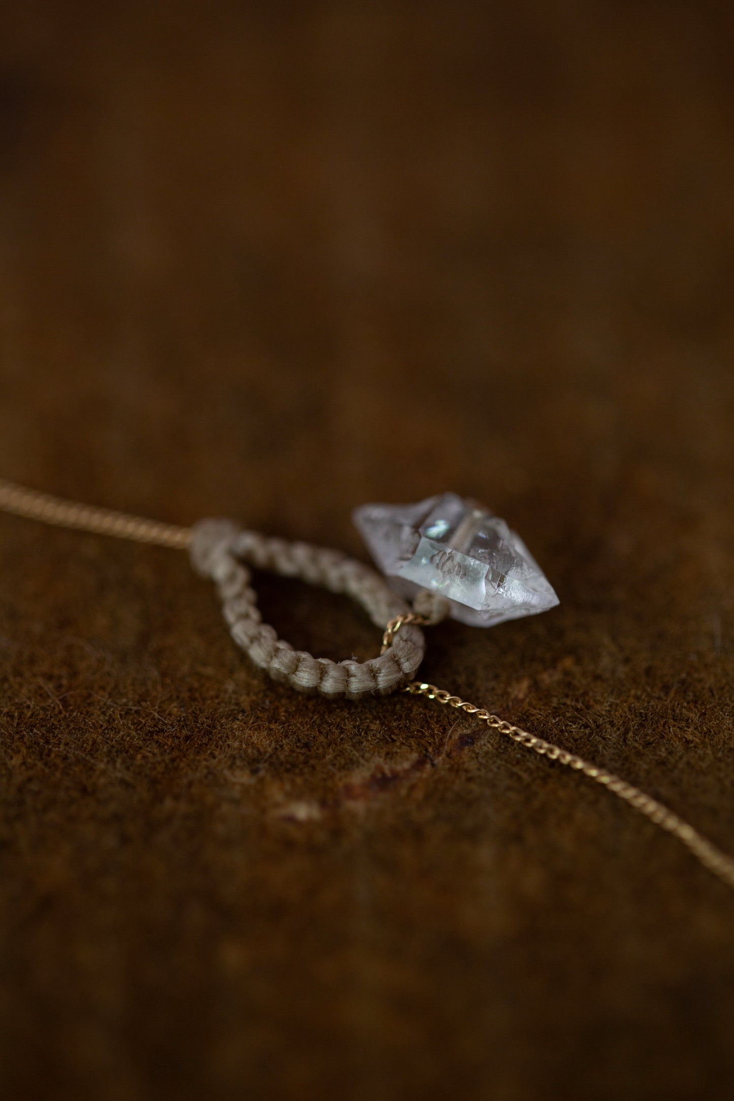 Rutile quartz necklace