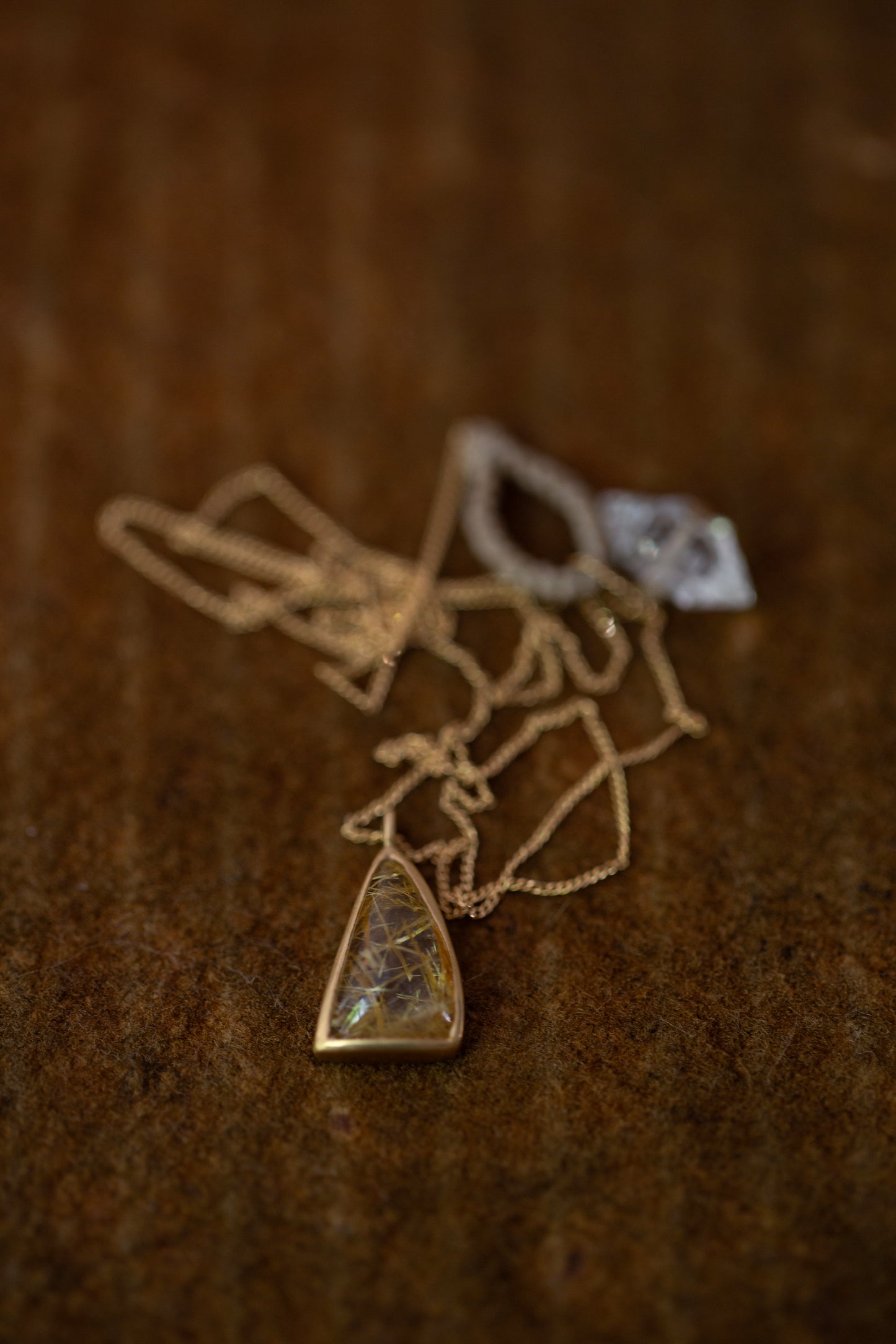 Rutile quartz necklace