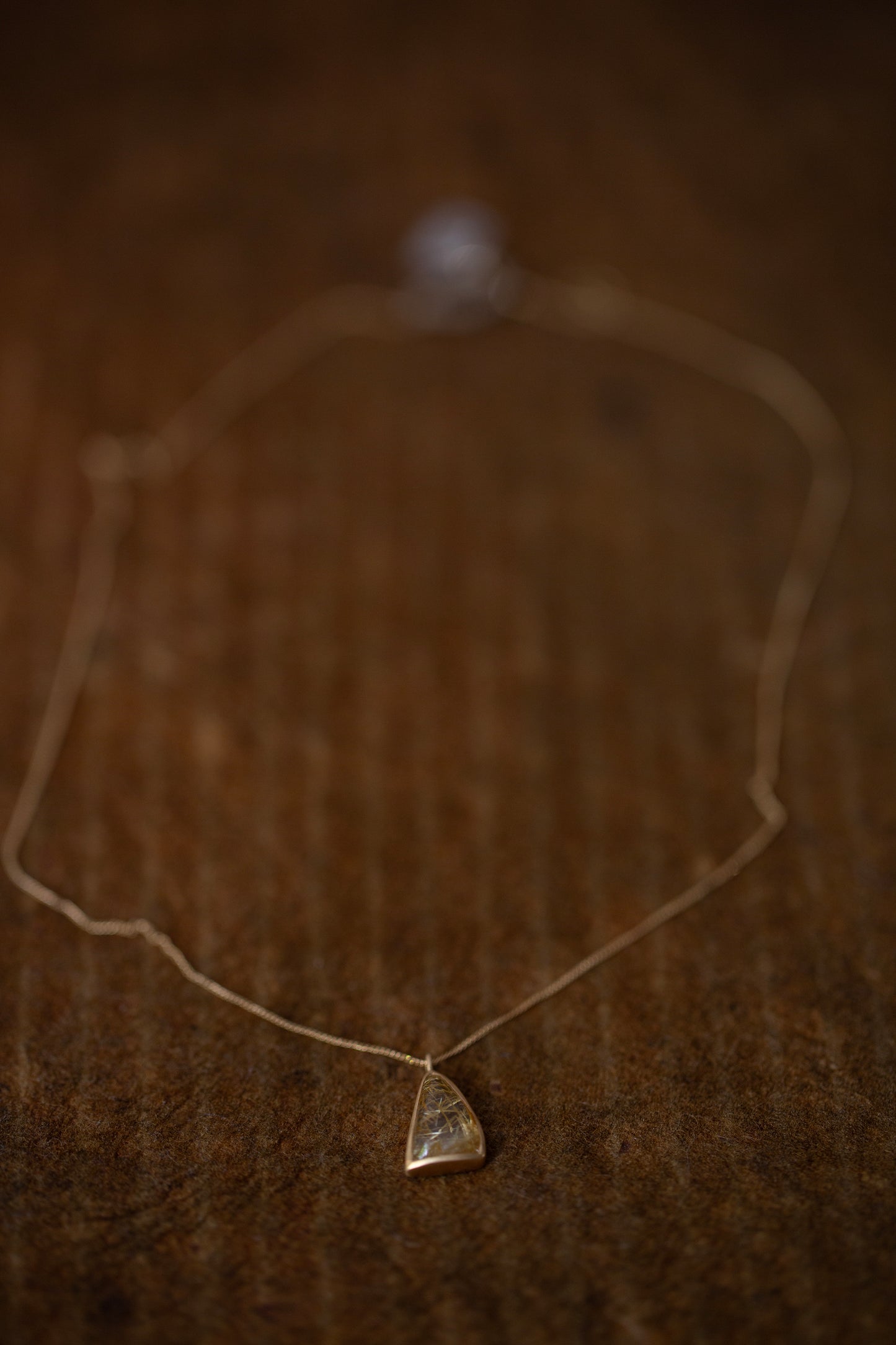 Rutile quartz necklace