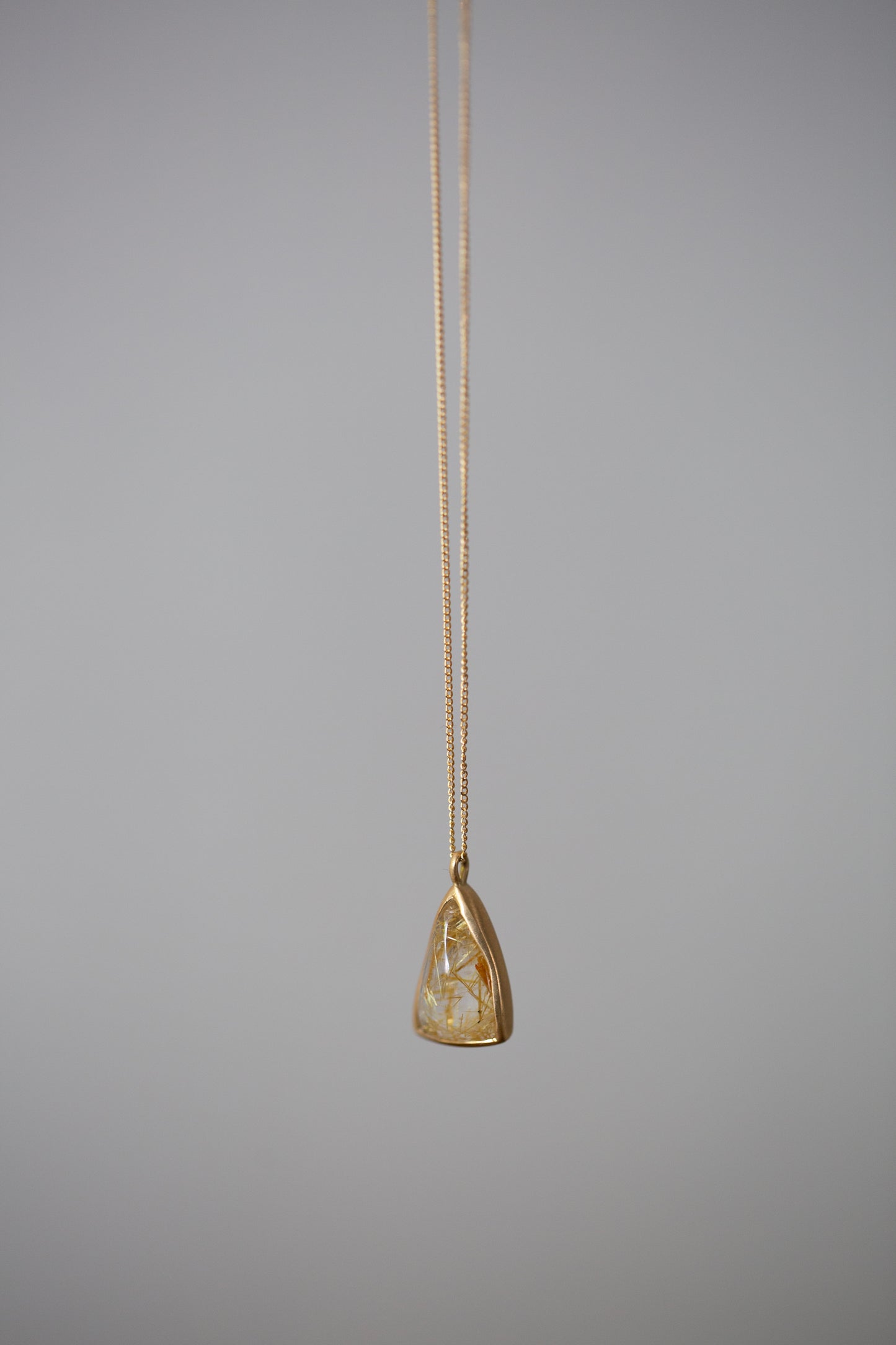 Rutile quartz necklace