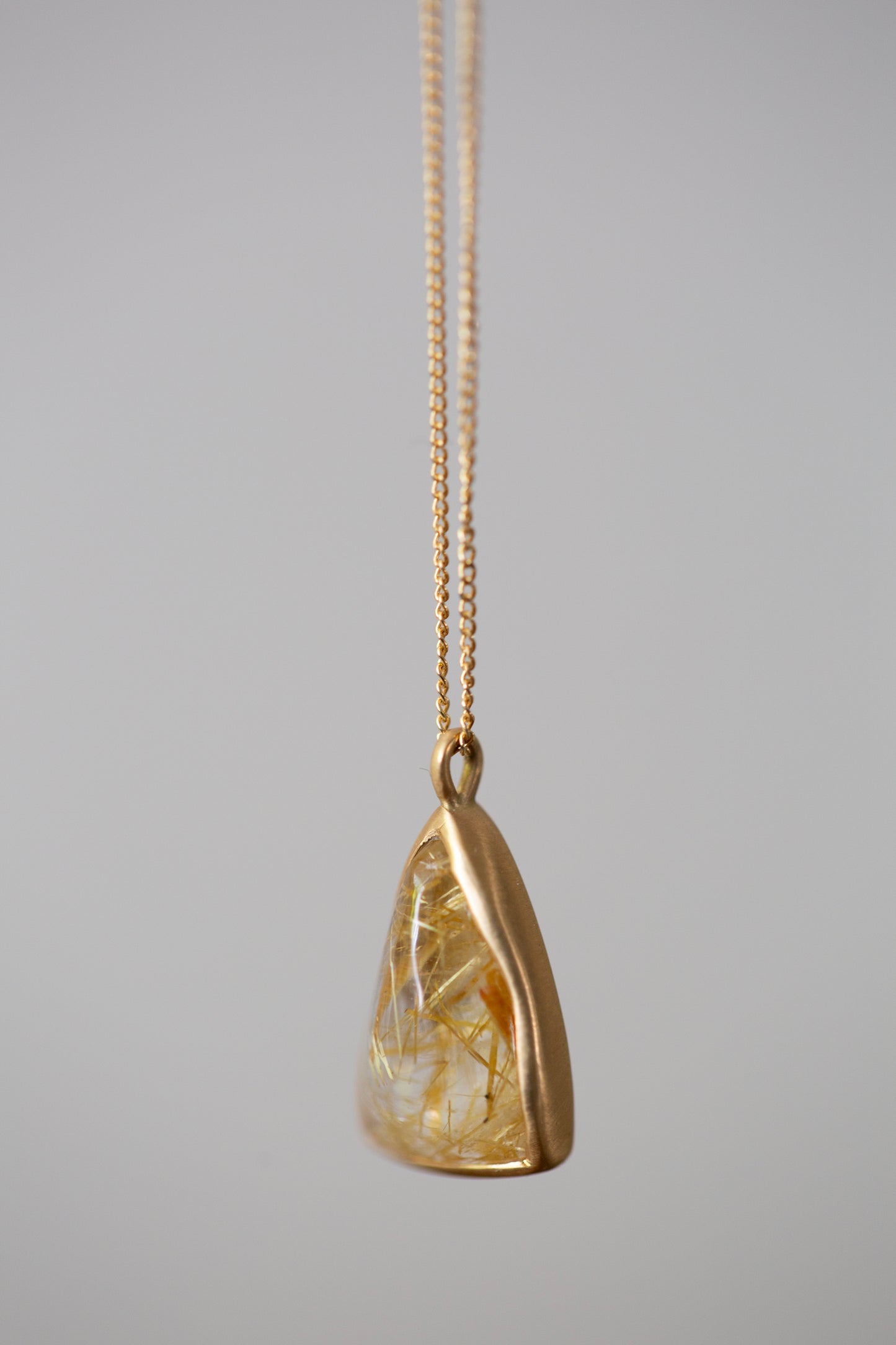 Rutile quartz necklace