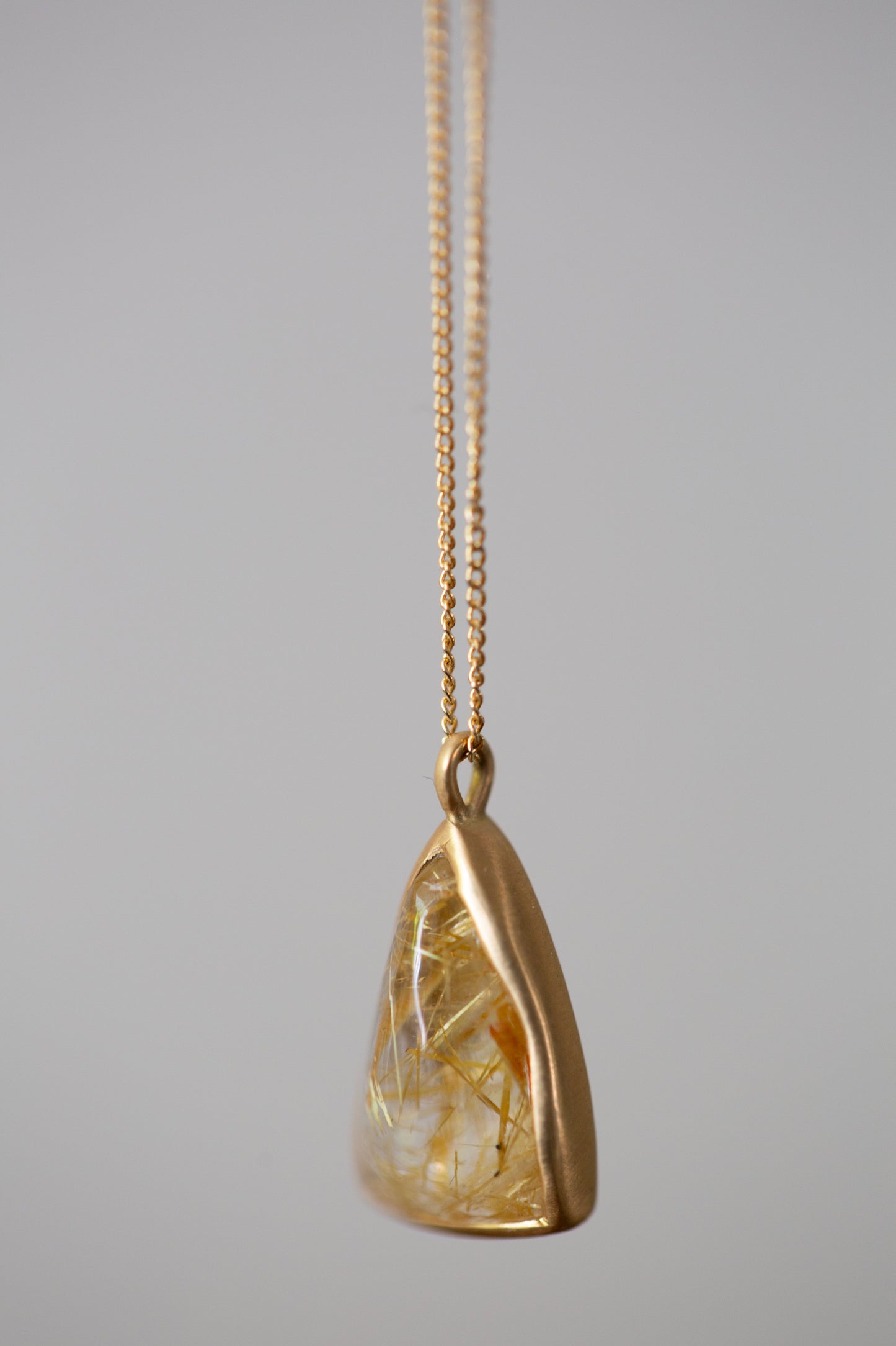 Rutile quartz necklace