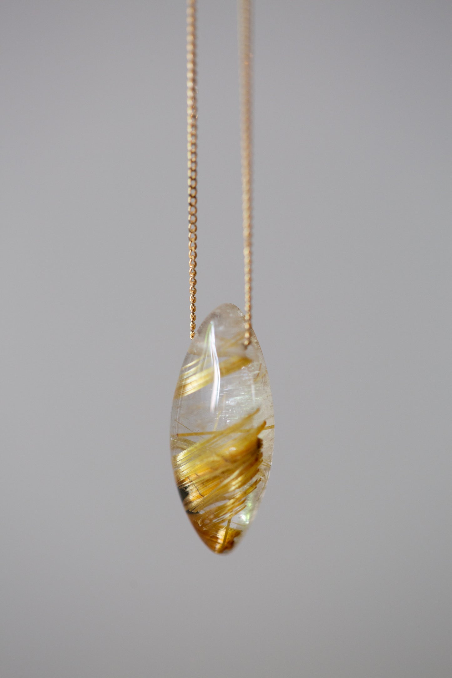 Rutile quartz pendant necklace