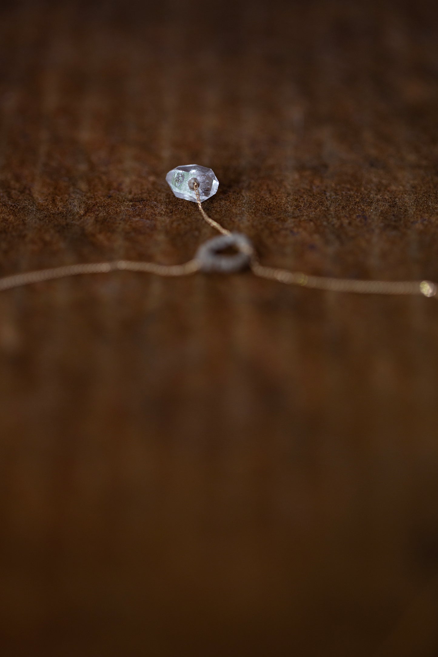 Round rutile quartz necklace