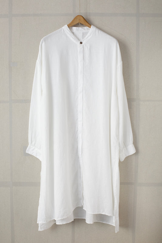 white hemp long shirt