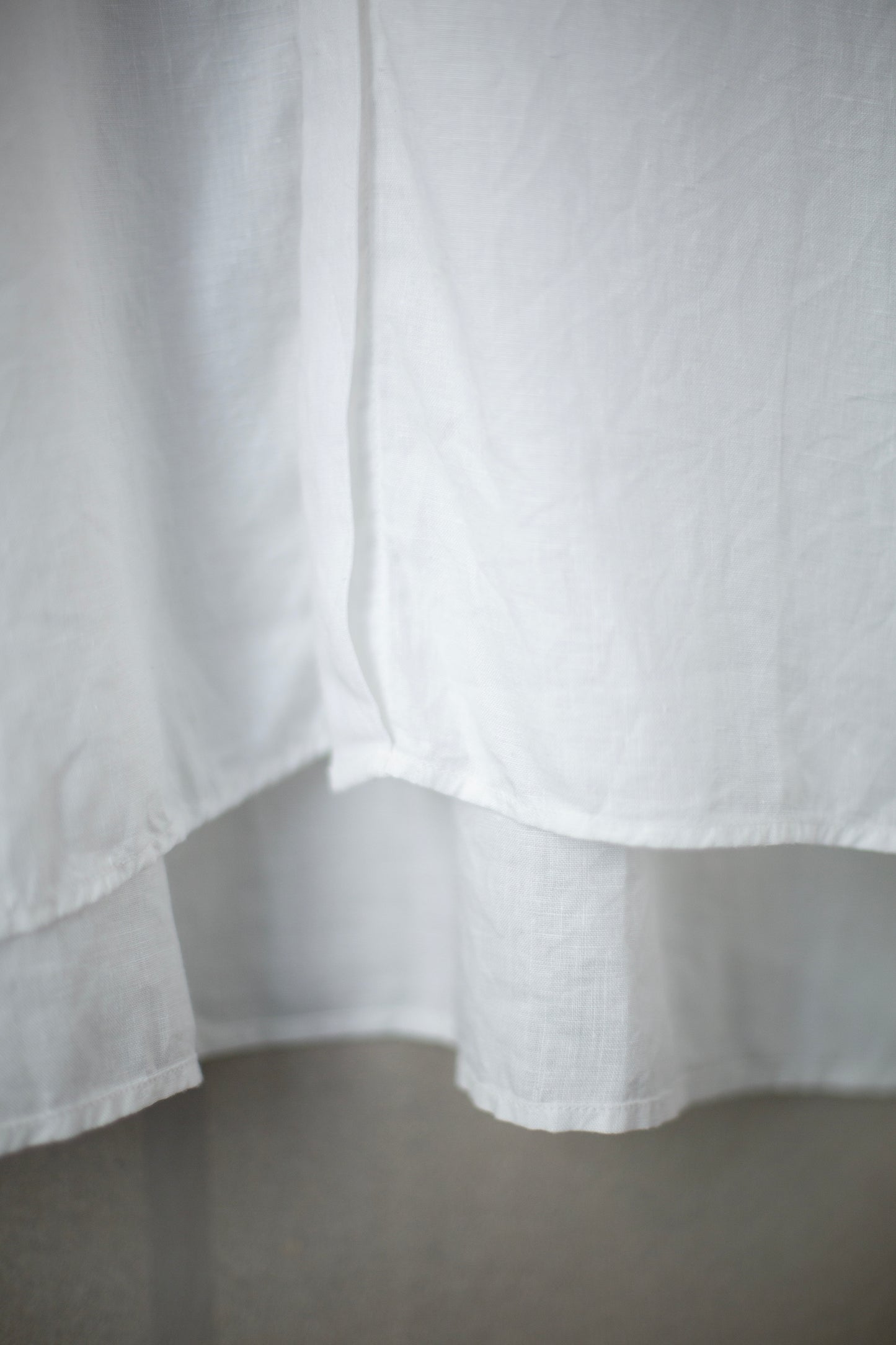 white hemp long shirt