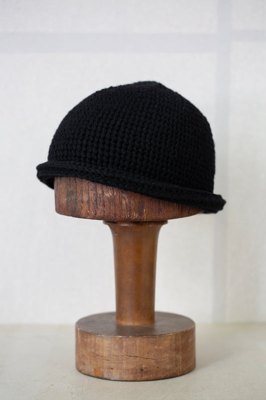 BEANIE#14 - BLACK YAK WOOL