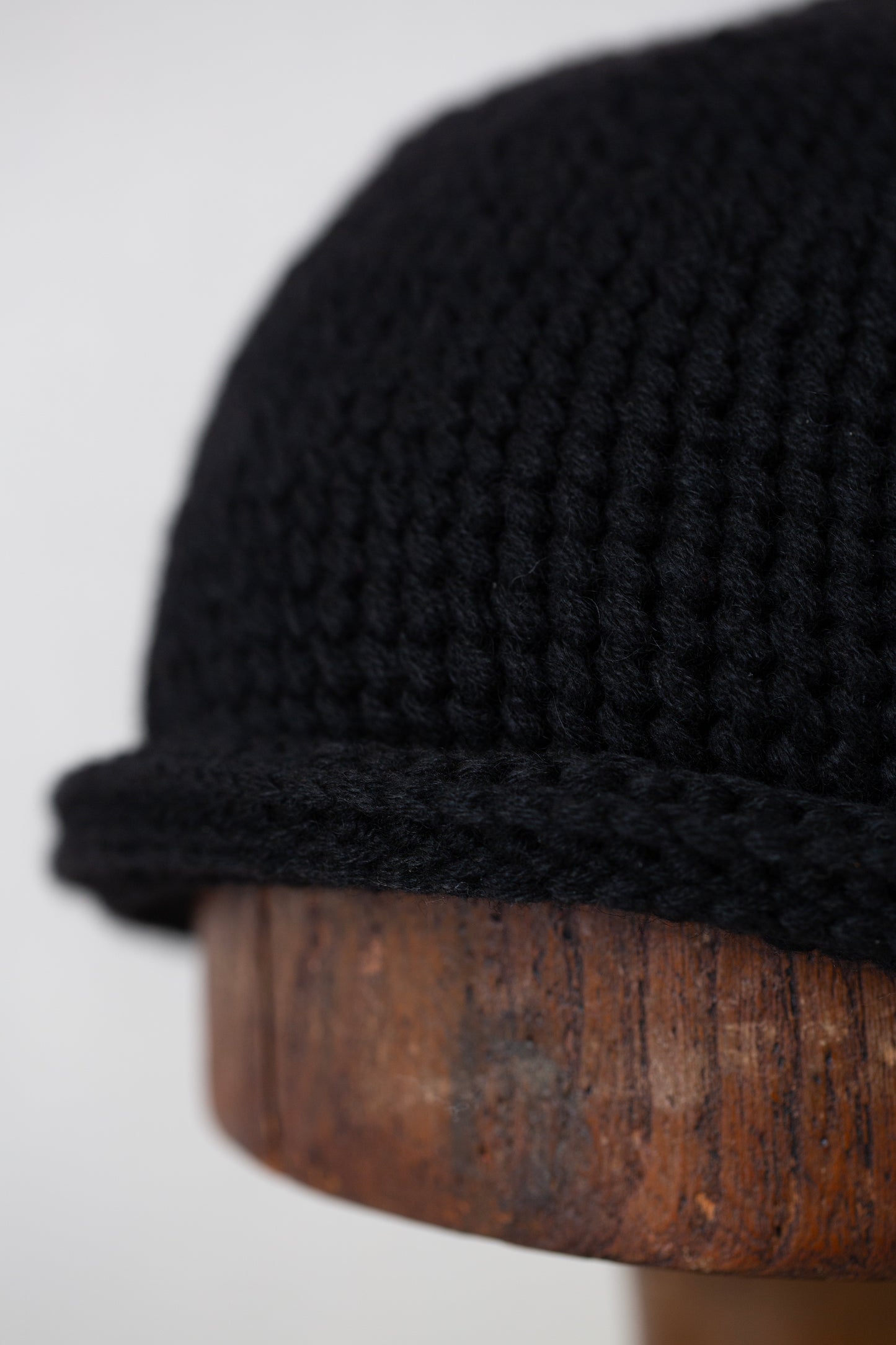 BEANIE#14 - BLACK YAK WOOL