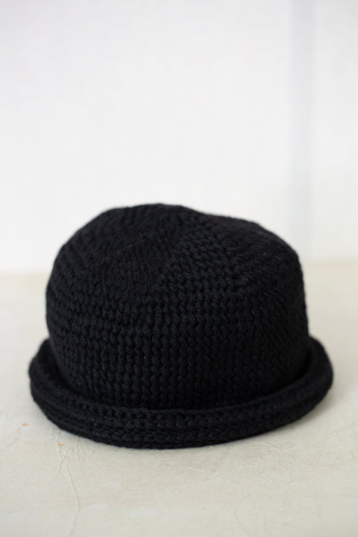 BEANIE#14 - BLACK YAK WOOL